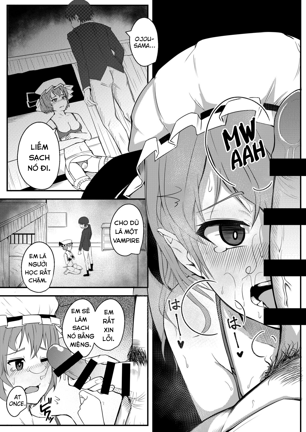 Đọc truyện hentai Kyuuketsu Reijou to Geboku Shitsuji (Touhou Project) - Oneshot