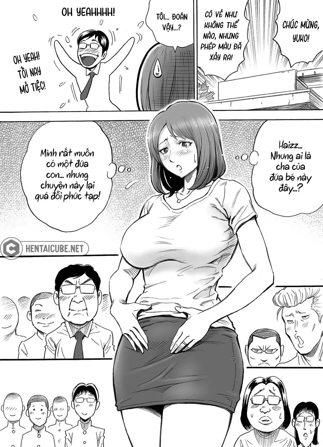 Đọc truyện hentai Toàn thị trấn giúp một người vợ có thai - Chap 1