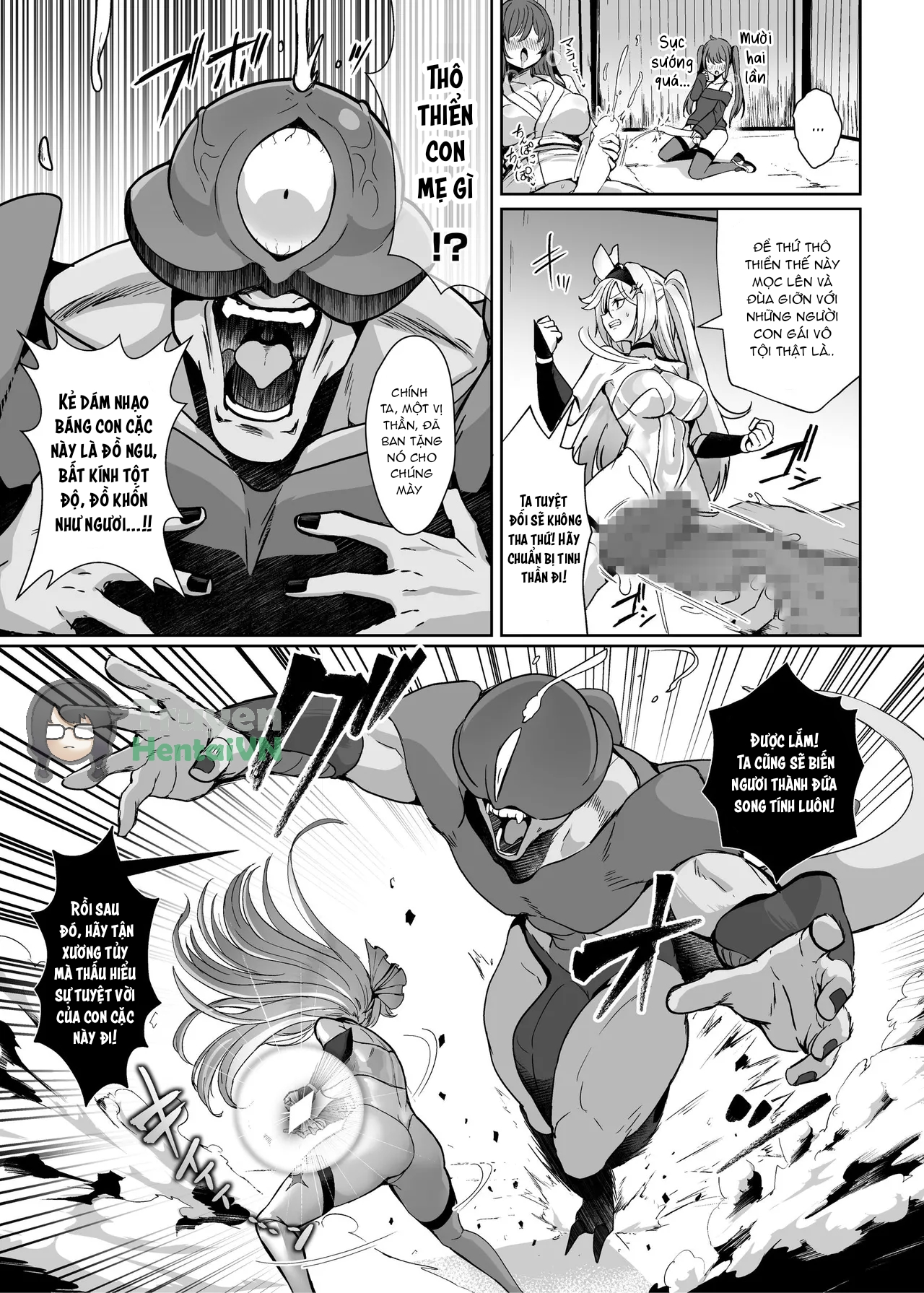 Đọc truyện hentai Mahou Shoujo Saint Lily Dankon ~Futanari o Hayasareta Mahou Shoujo ga Chinpo-gurui ni Ochiru Made~ - Oneshot