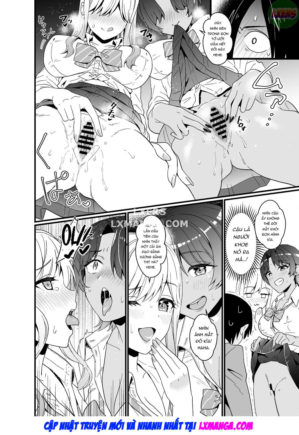 Đọc truyện hentai That Time Gyarus Asked Me To Grope Their Tits After Class - Oneshot
