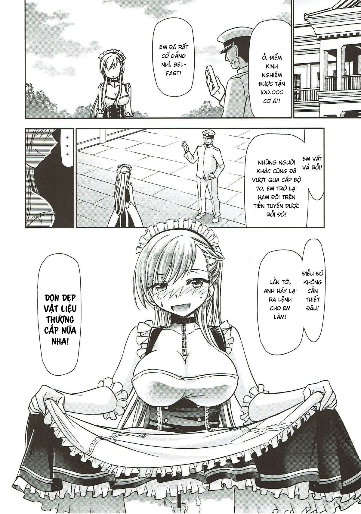 Đọc truyện hentai Công việc dọn dẹp vật liệu thượng cấp của Belfast - Oneshot nứng