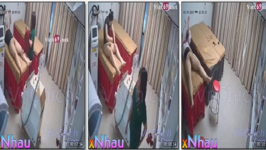 Hack camera chị gái đi triệt lông lồn tại spa cực ngon, xem cực nứng