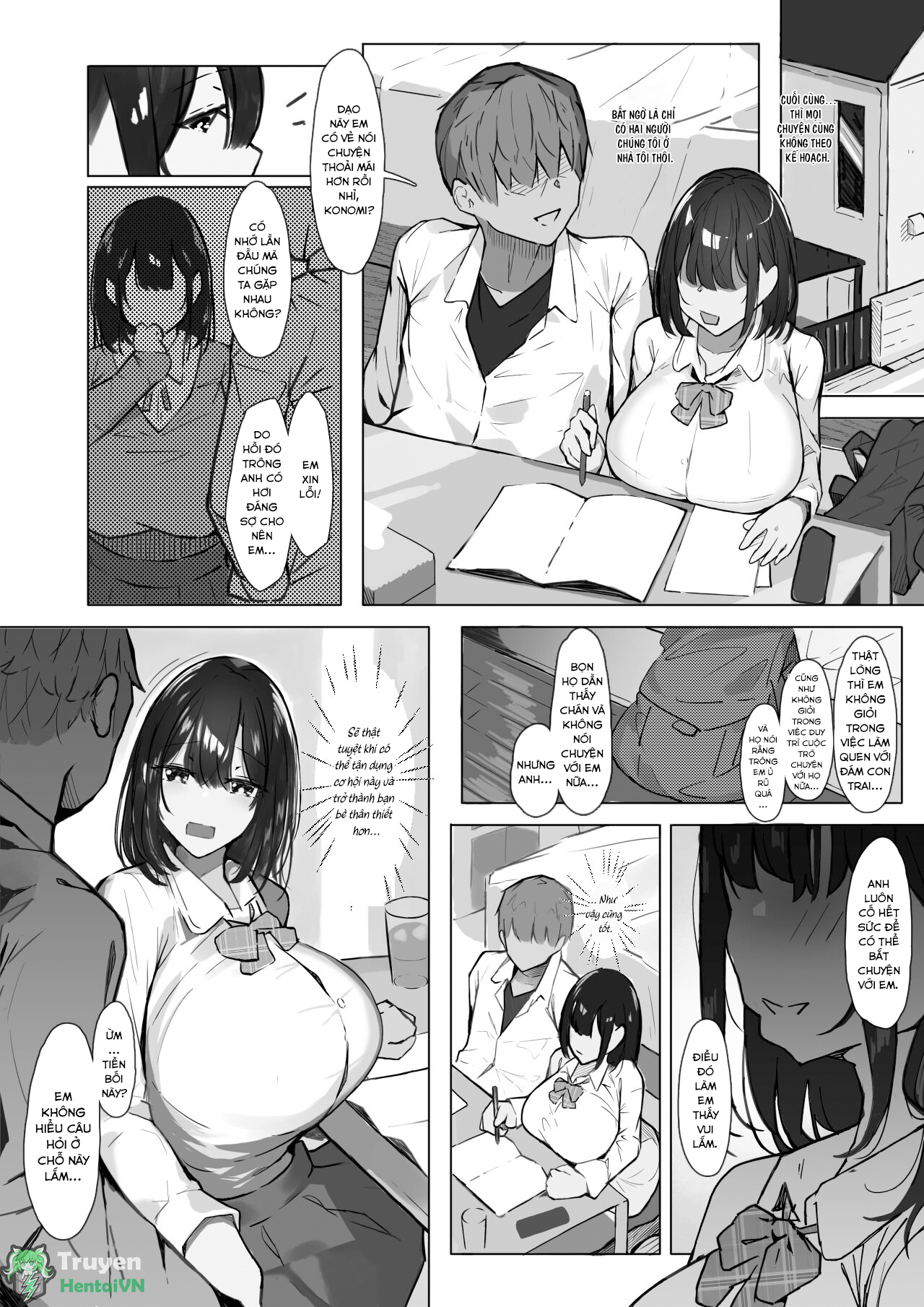 Đọc truyện hentai Senpai ni Benkyou Oshiete Morau dake - Oneshot