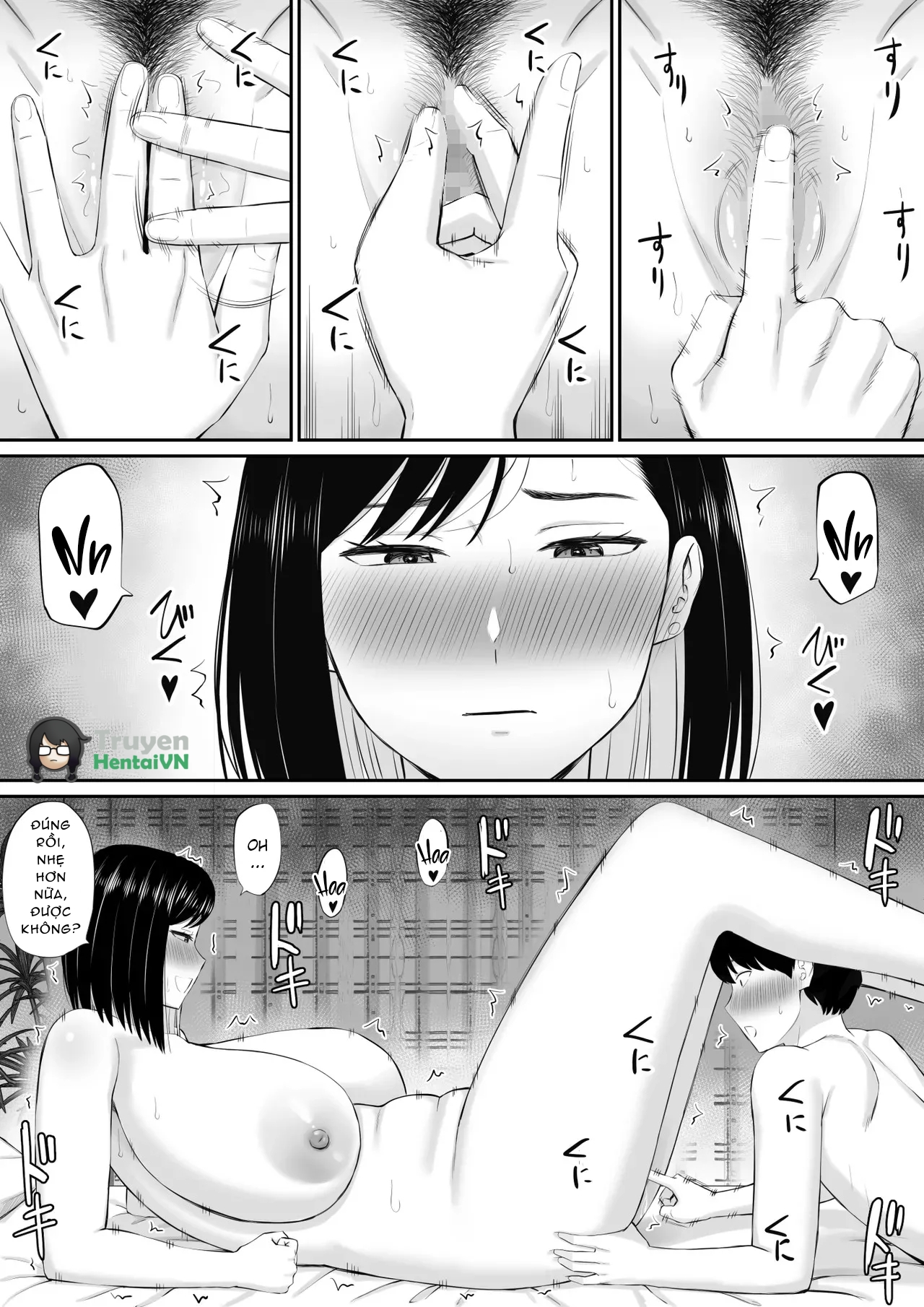 Đọc truyện hentai Sewayaki Kaa-san Musume no Kareshi ni Tanomarete Hitohada Nugu - Oneshot