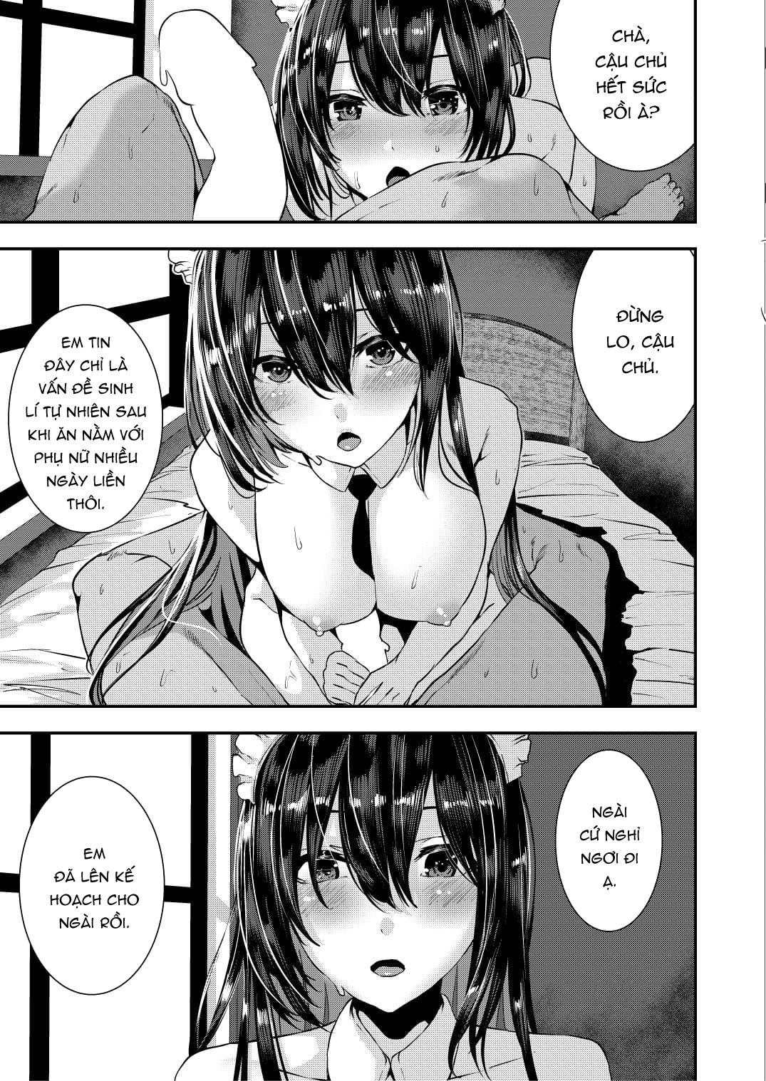 Đọc truyện hentai Thắm đượm tình yêu cùng cặp hầu gái. - Oneshot