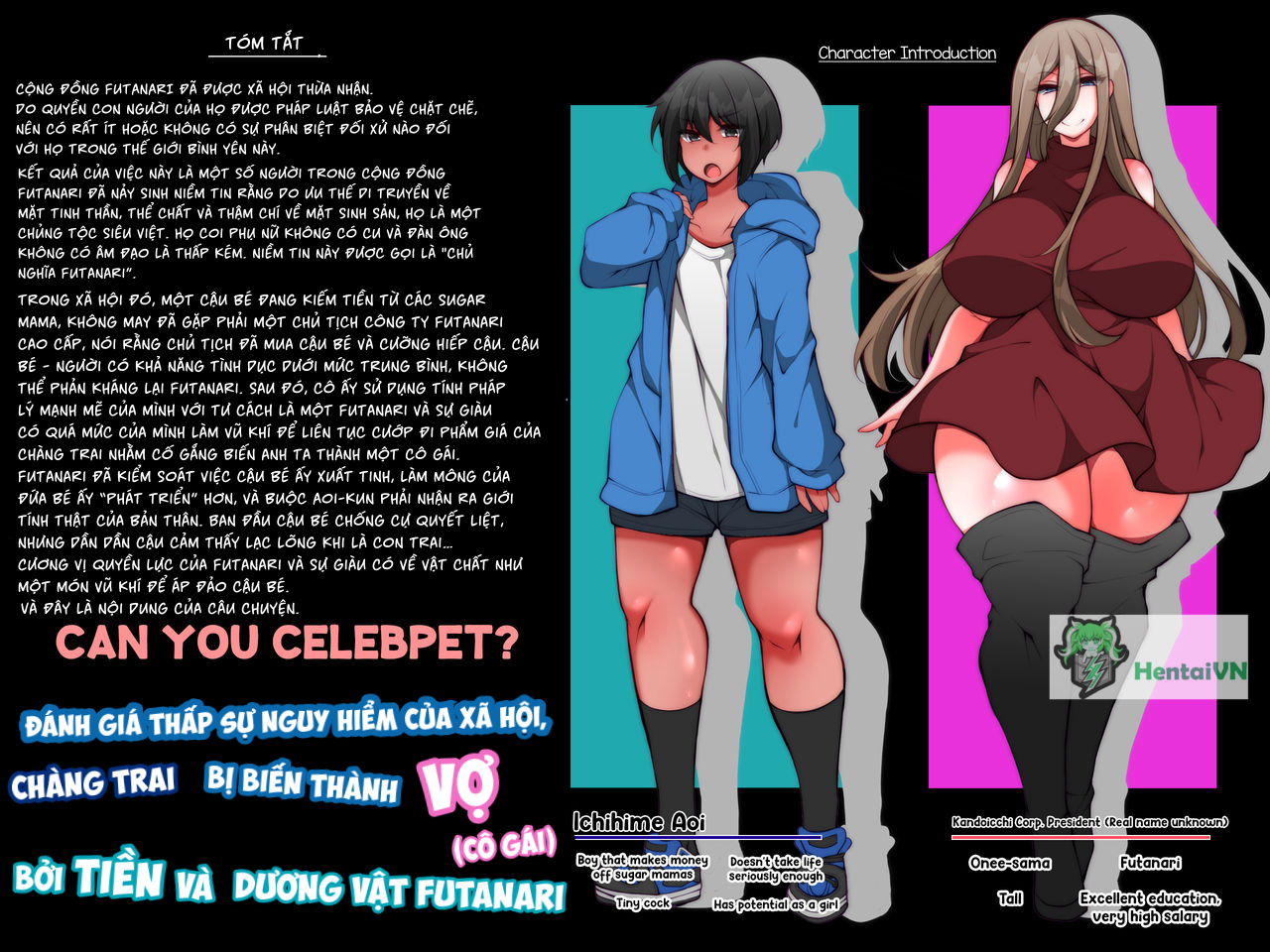 Đọc truyện hentai CAN YOU CELEBPET ~Yo no Naka Namesugi Otoko no Ko wa Futanari Chinpo to Okane de Oyome-san ni Shichao - Oneshot