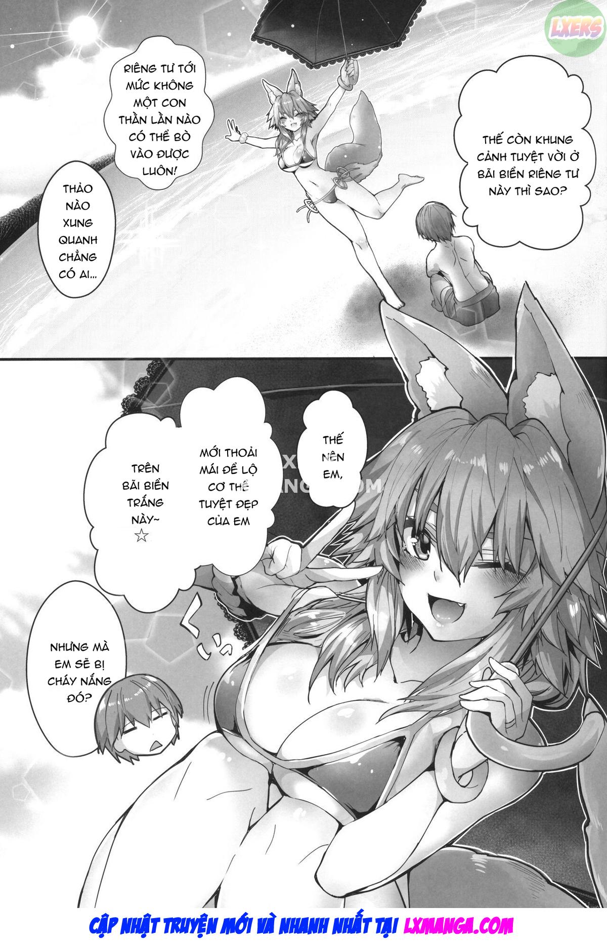 Đọc truyện hentai The Sun! The Beach! Beachside Tamamo-Chan - Oneshot