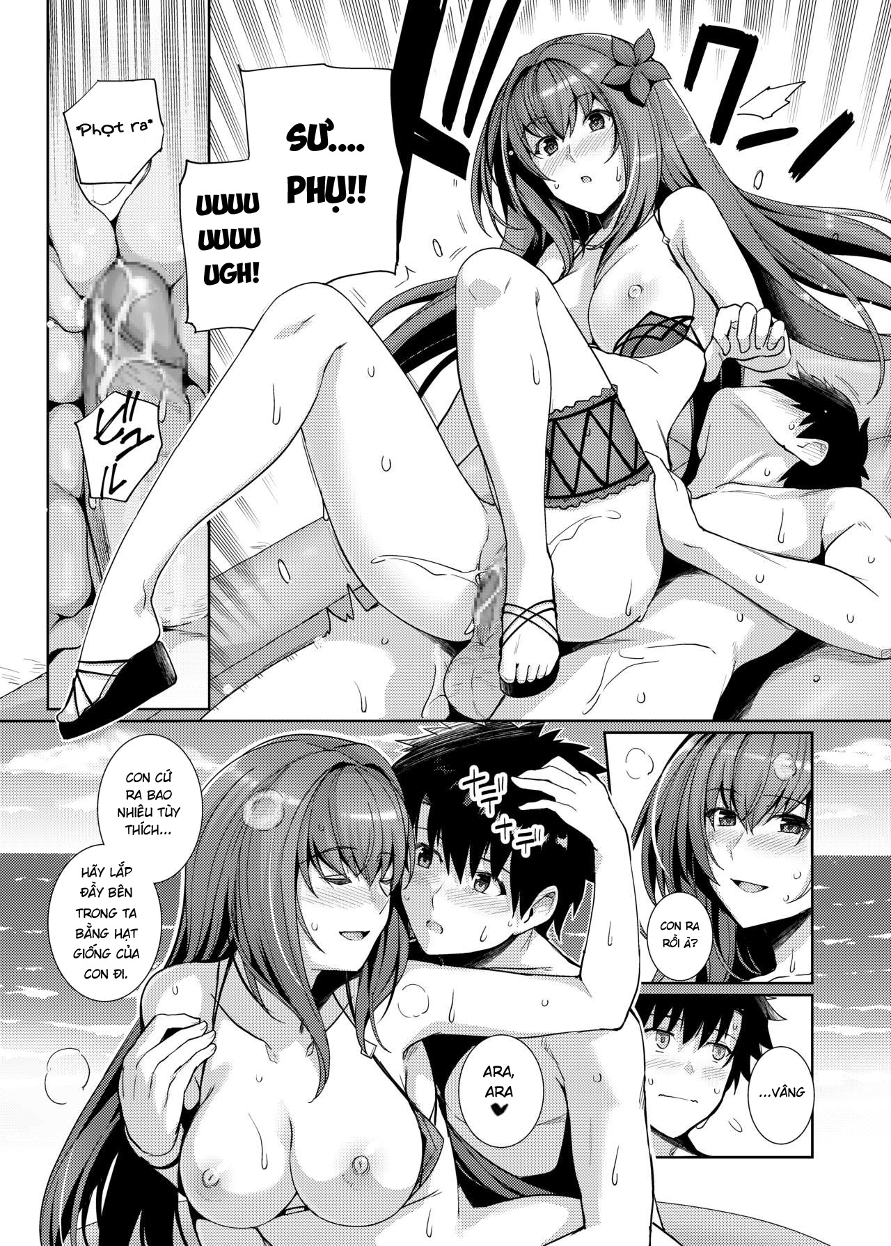 Đọc truyện hentai Mizugi Shishou to Koibito Ecchi Suru Hon - Bản không che