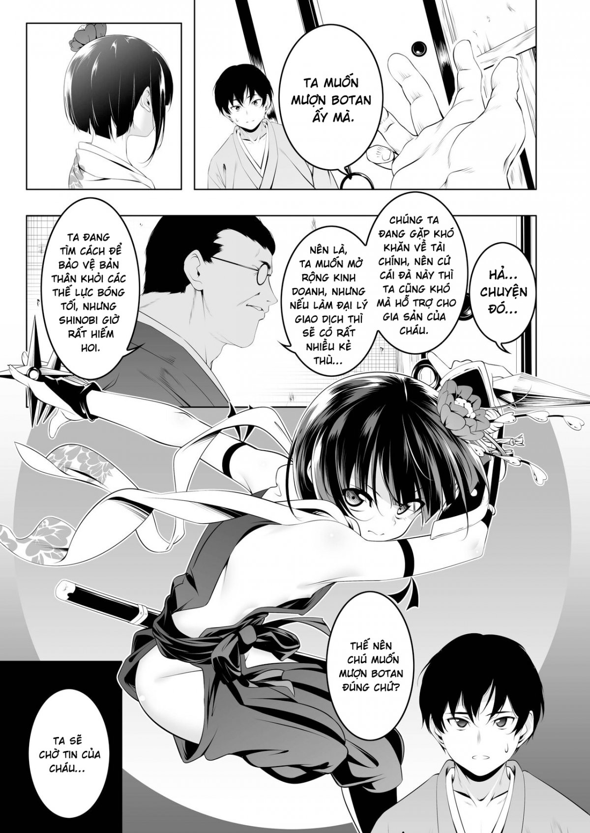 Đọc truyện hentai Koushoku no Chuugi Kunoichi Botan - Oneshot