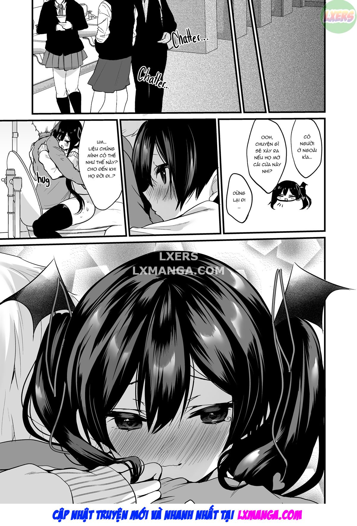 Đọc truyện hentai Succubus' Plan - Chap 4 - Plan D! - Fun In the Ladies Room!