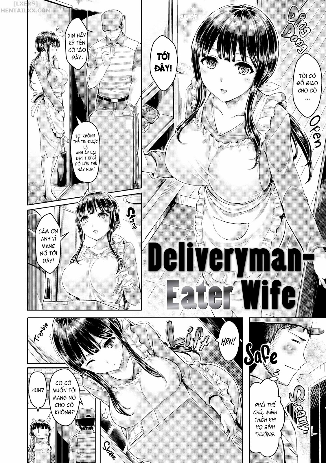 Đọc truyện hentai Vếu! Ngực! Bưởi! - Chap 4 - Deliveryman-Eater Wife