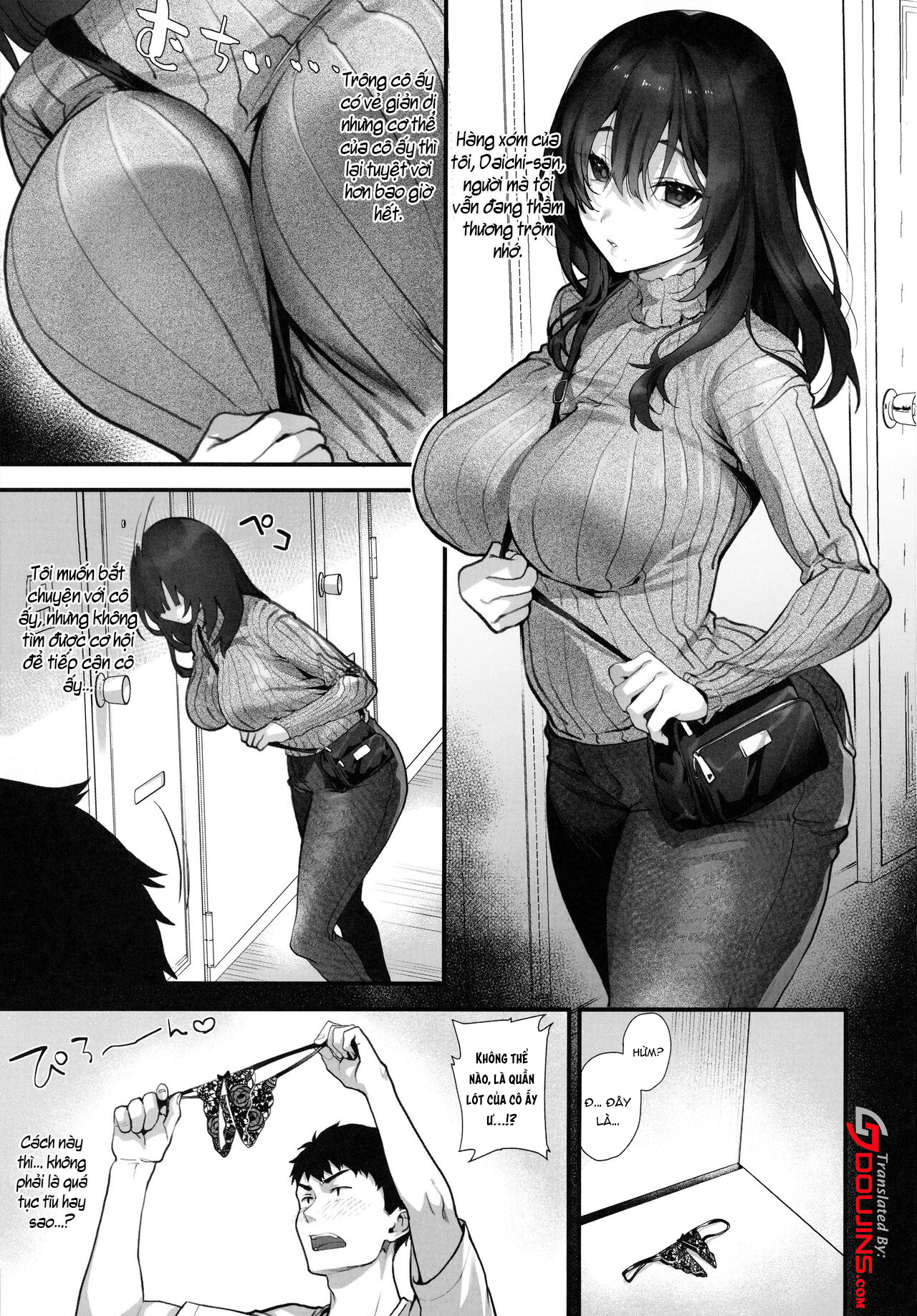 Đọc truyện hentai Otonari-san wa InCha ppoi no ni Kakure Bitch - Oneshot