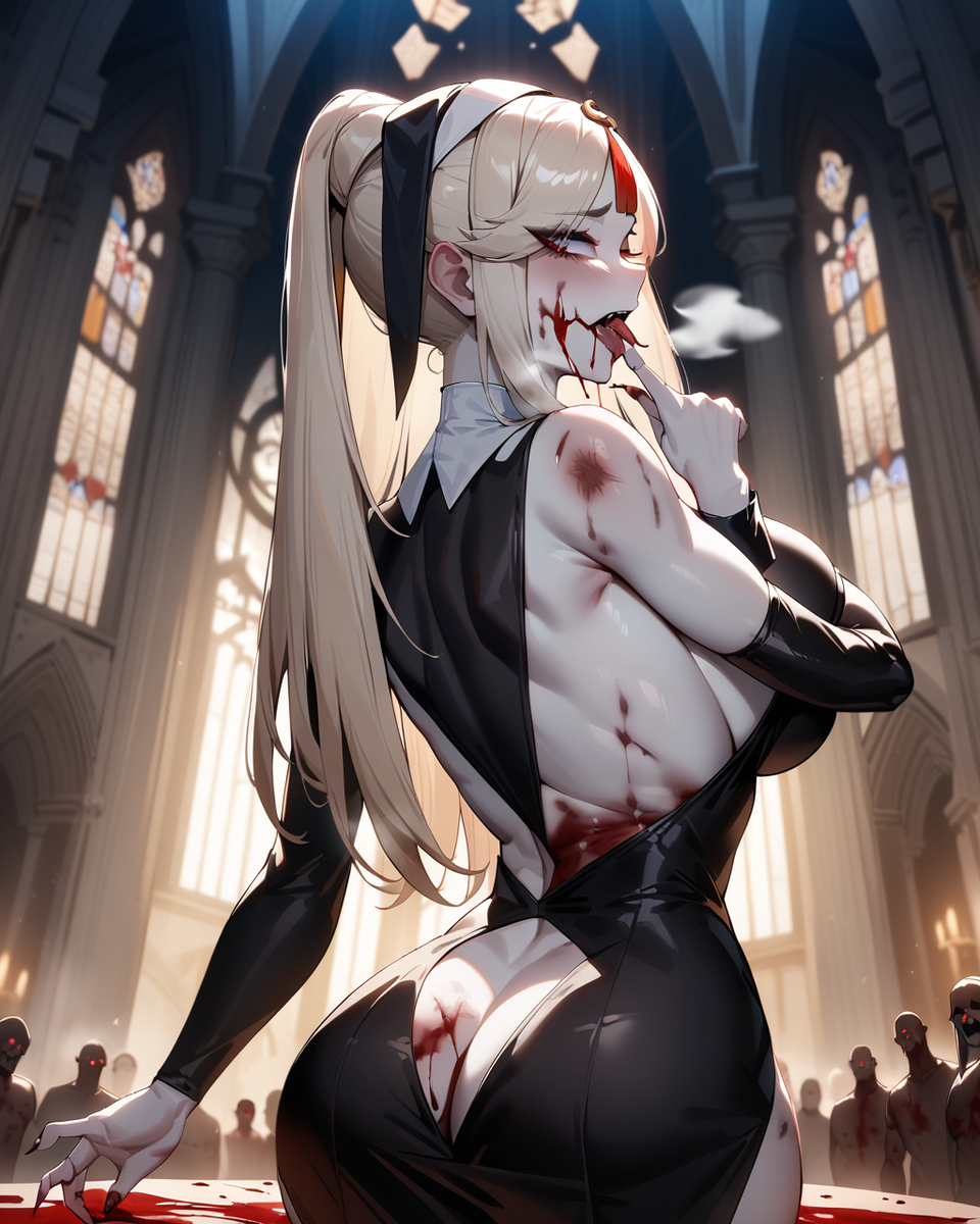 Đọc truyện hentai Tuyển tập Albums Art hentai - Chap 353 - Ningguang - Zombie Nun