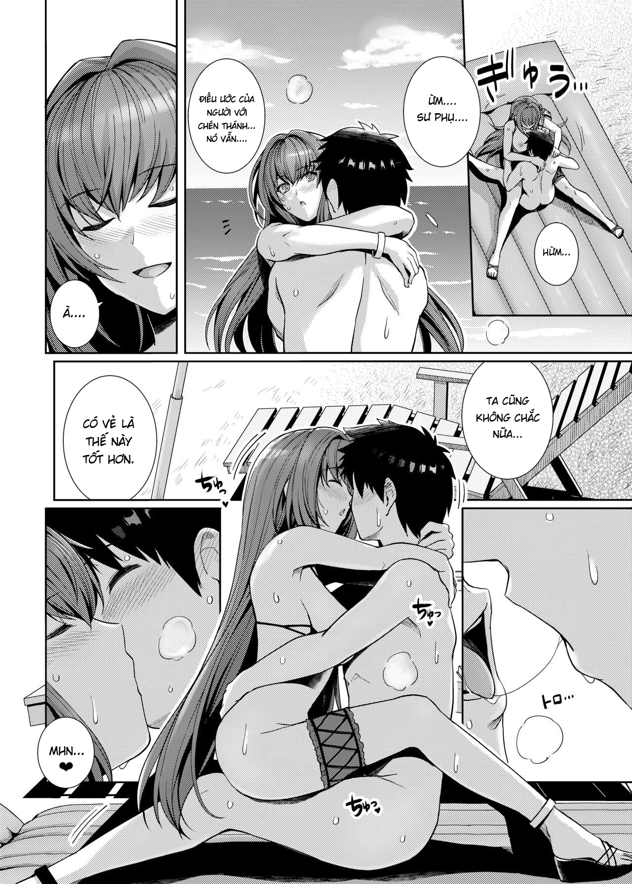 Đọc truyện hentai Mizugi Shishou to Koibito Ecchi Suru Hon - Bản có che
