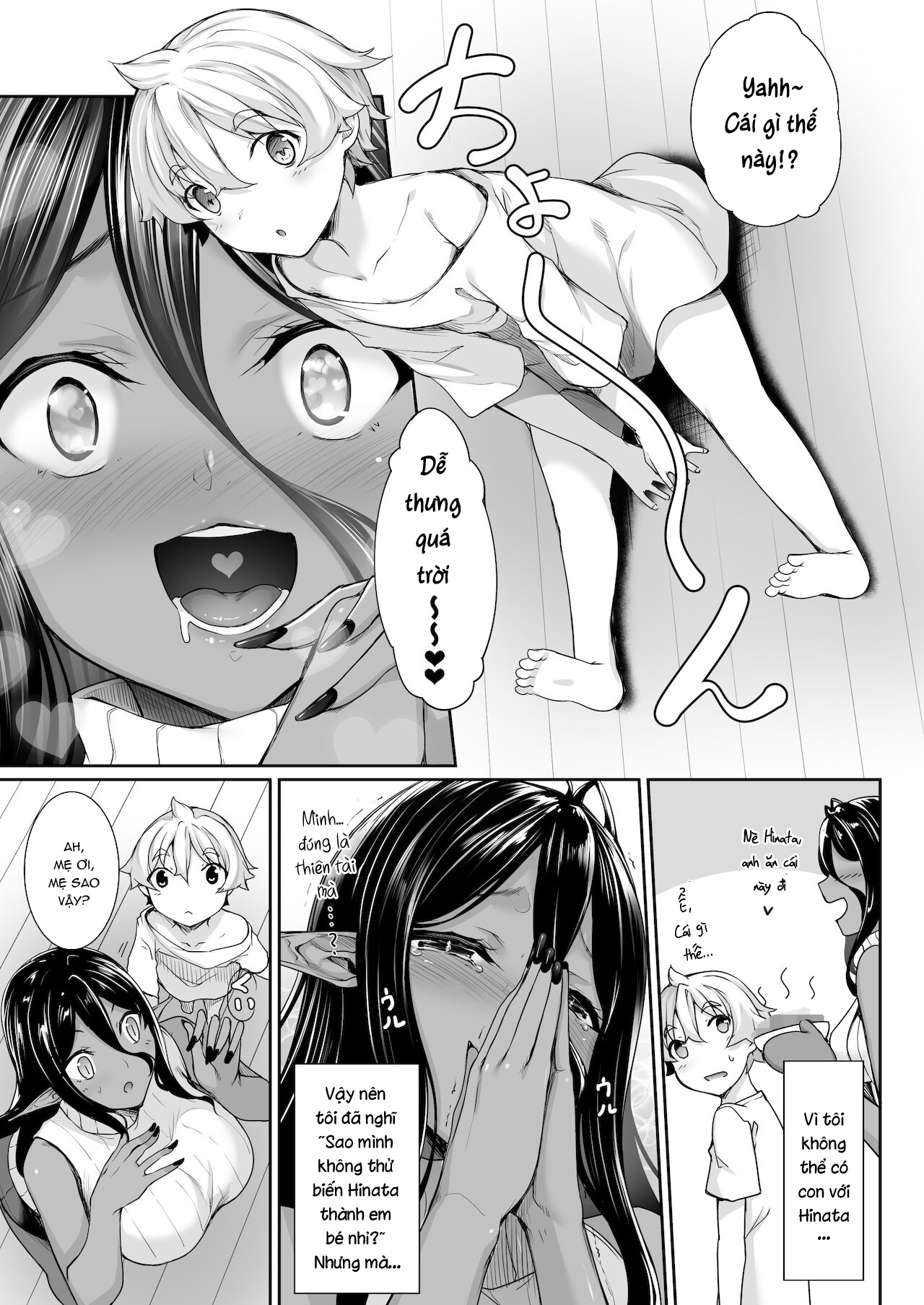 Đọc truyện hentai Cô nàng Dark Elf vì quá yêu tôi mà theo đuổi tôi từ thế giới khác - Chap 3