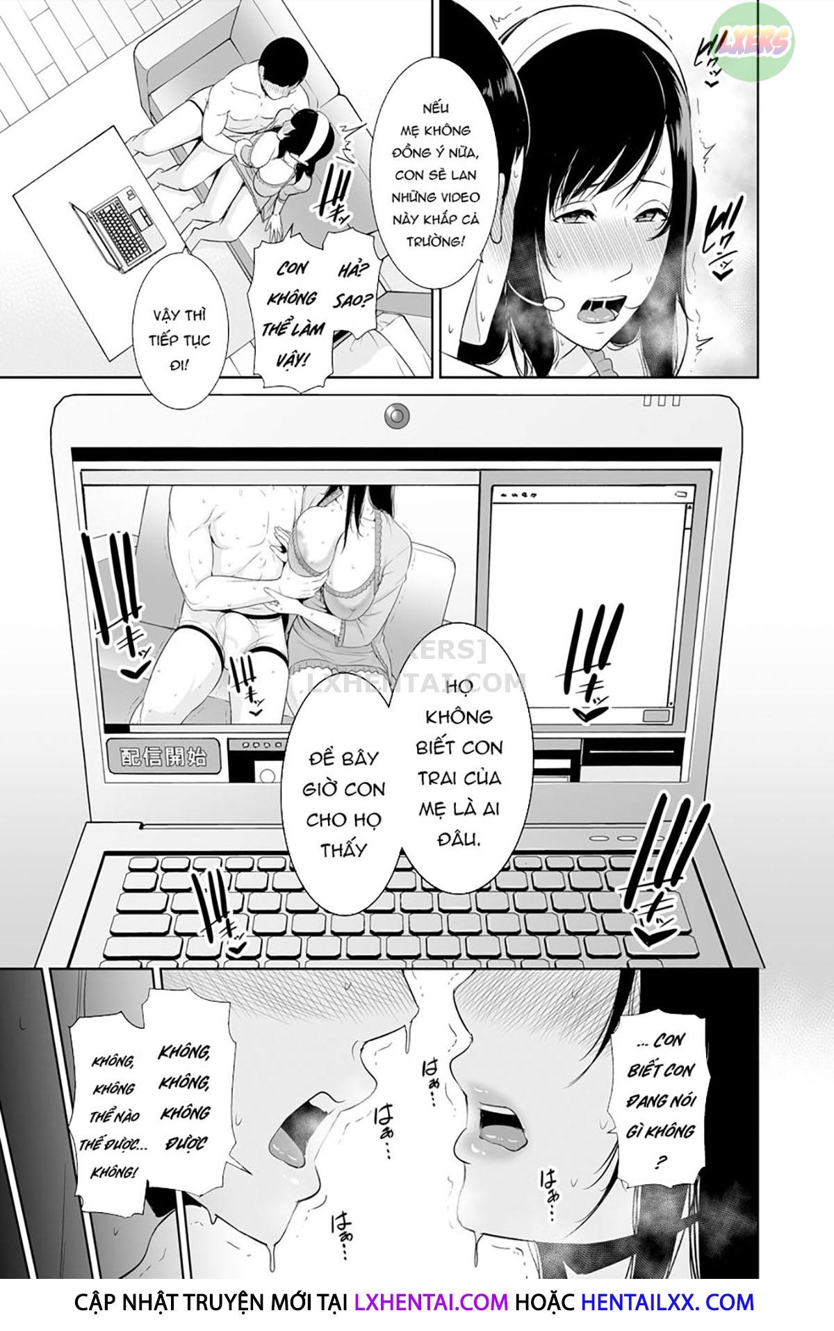 Đọc truyện hentai Haha wa Yoru ni Saku Single Mother no Haishin Kiroku - Oneshot