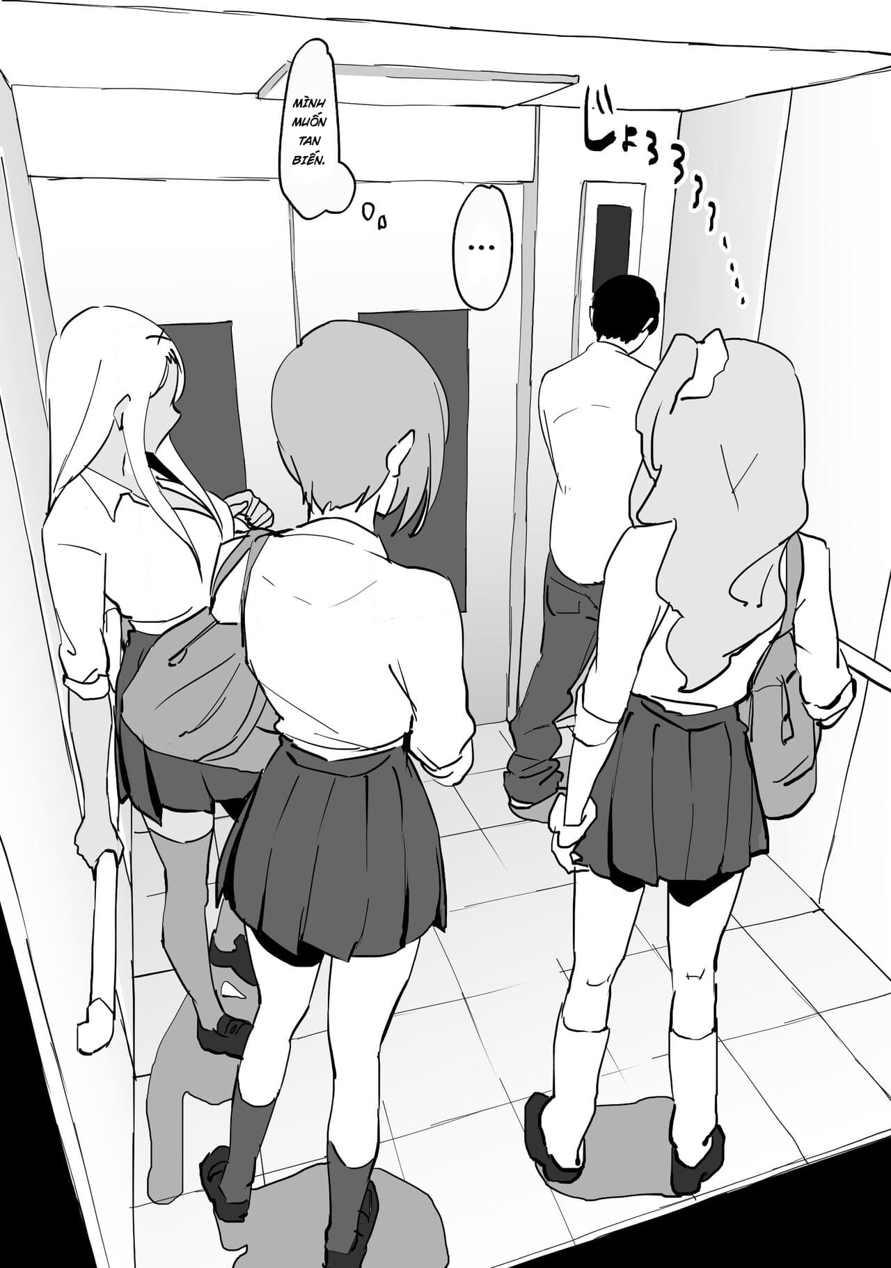 Đọc truyện hentai Bị mắc kẹt trong thang máy cùng các em gyaru - Oneshot