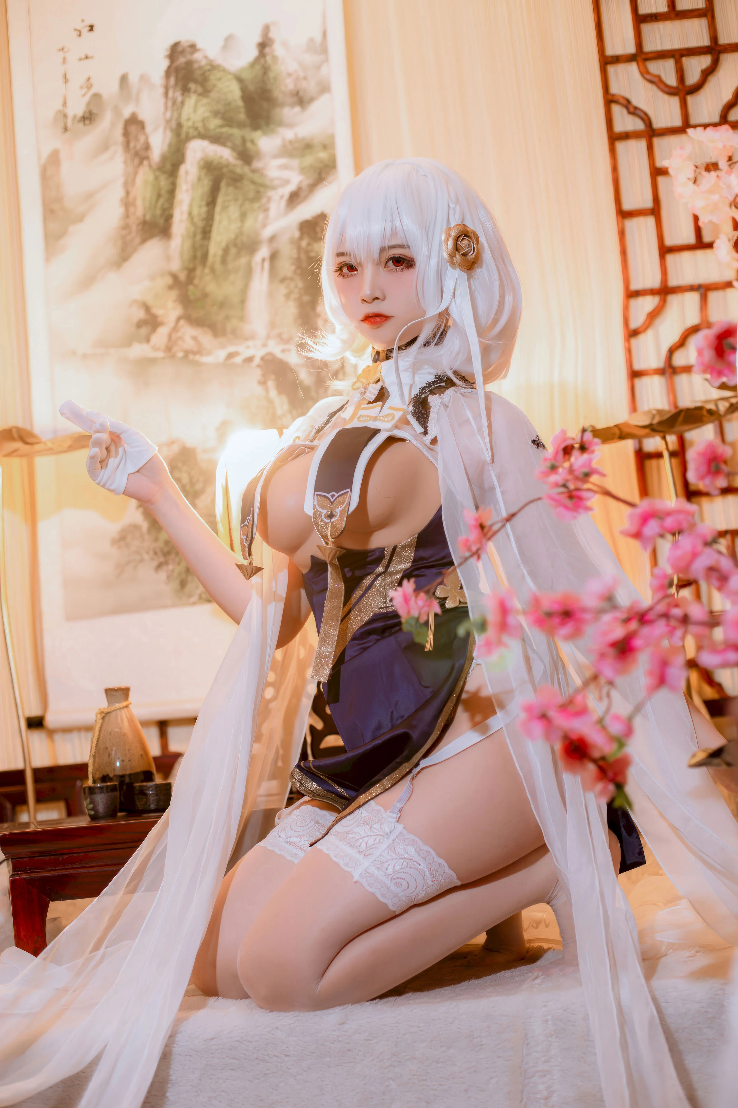 Đọc truyện hentai Tuyển tập Albums siêu phẩm Cosplay - Chap 1313 - Second Lieutenant Nisa - Azur Lane Sirius Cheongsam