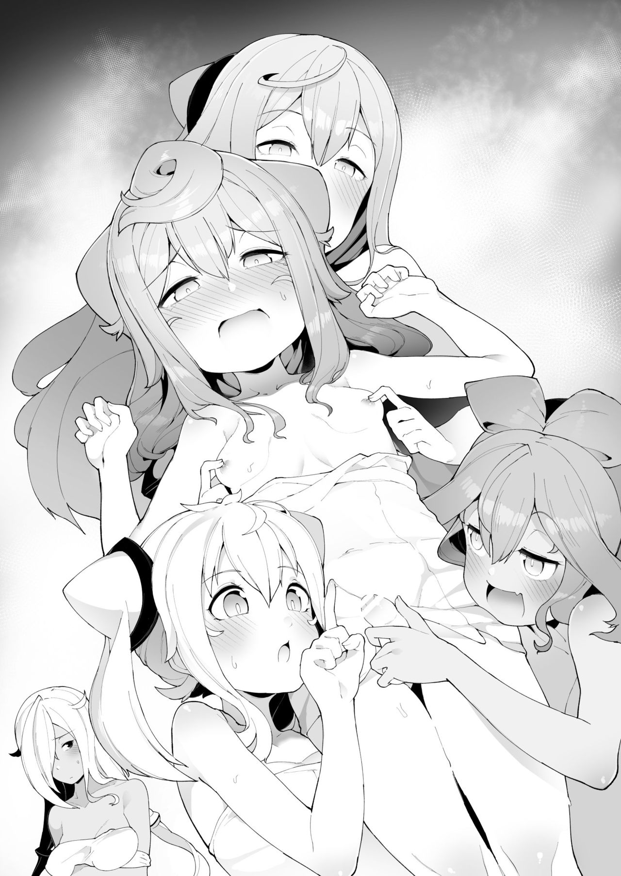 Đọc truyện hentai Onsen de 3-gou-kun ga Onee-san-tachi to Seiteki ni Hakadorimakuru Hon - Oneshot