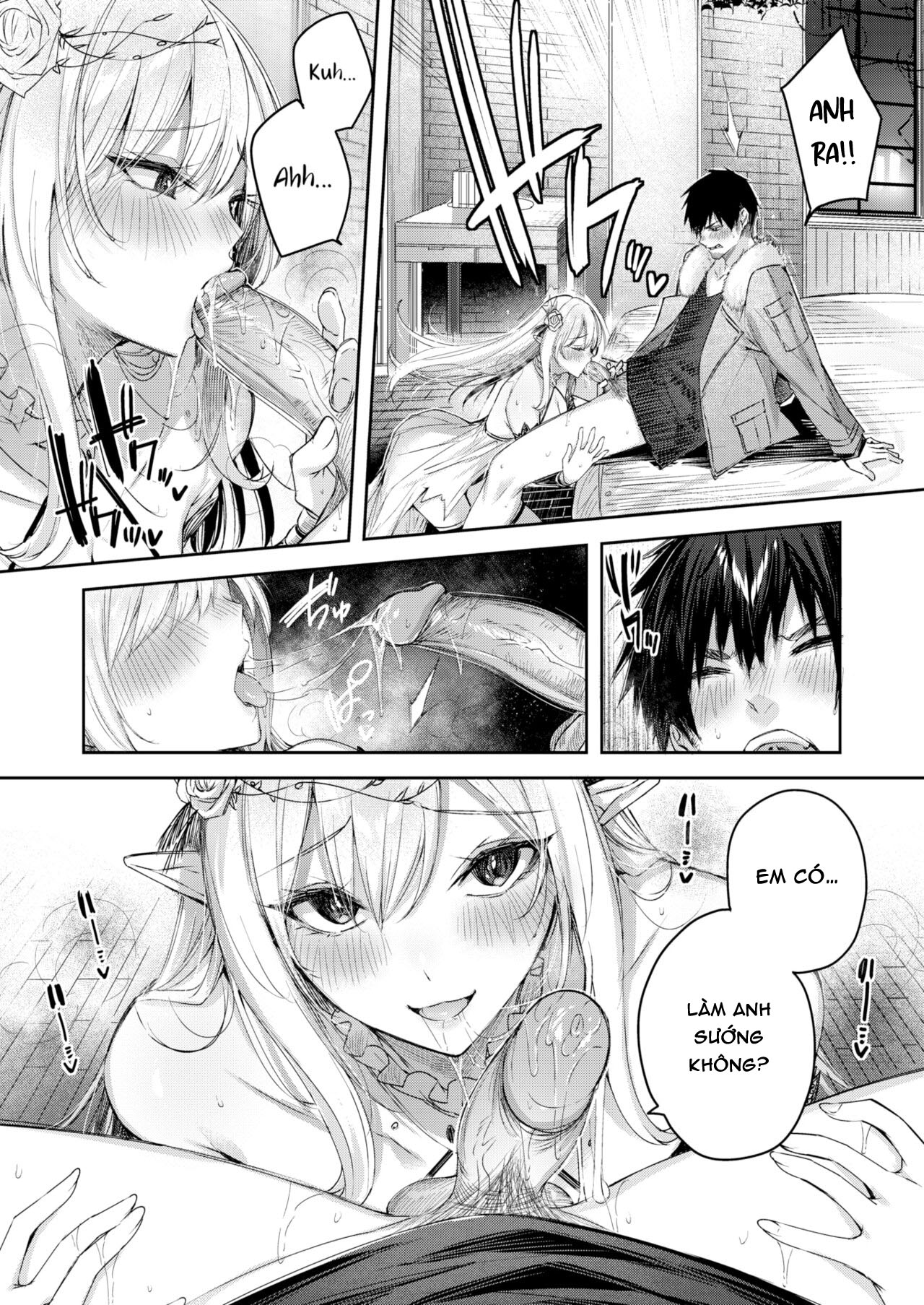 Đọc truyện hentai Anh chàng thợ săn và cô yêu tinh may mắn - Chap 2