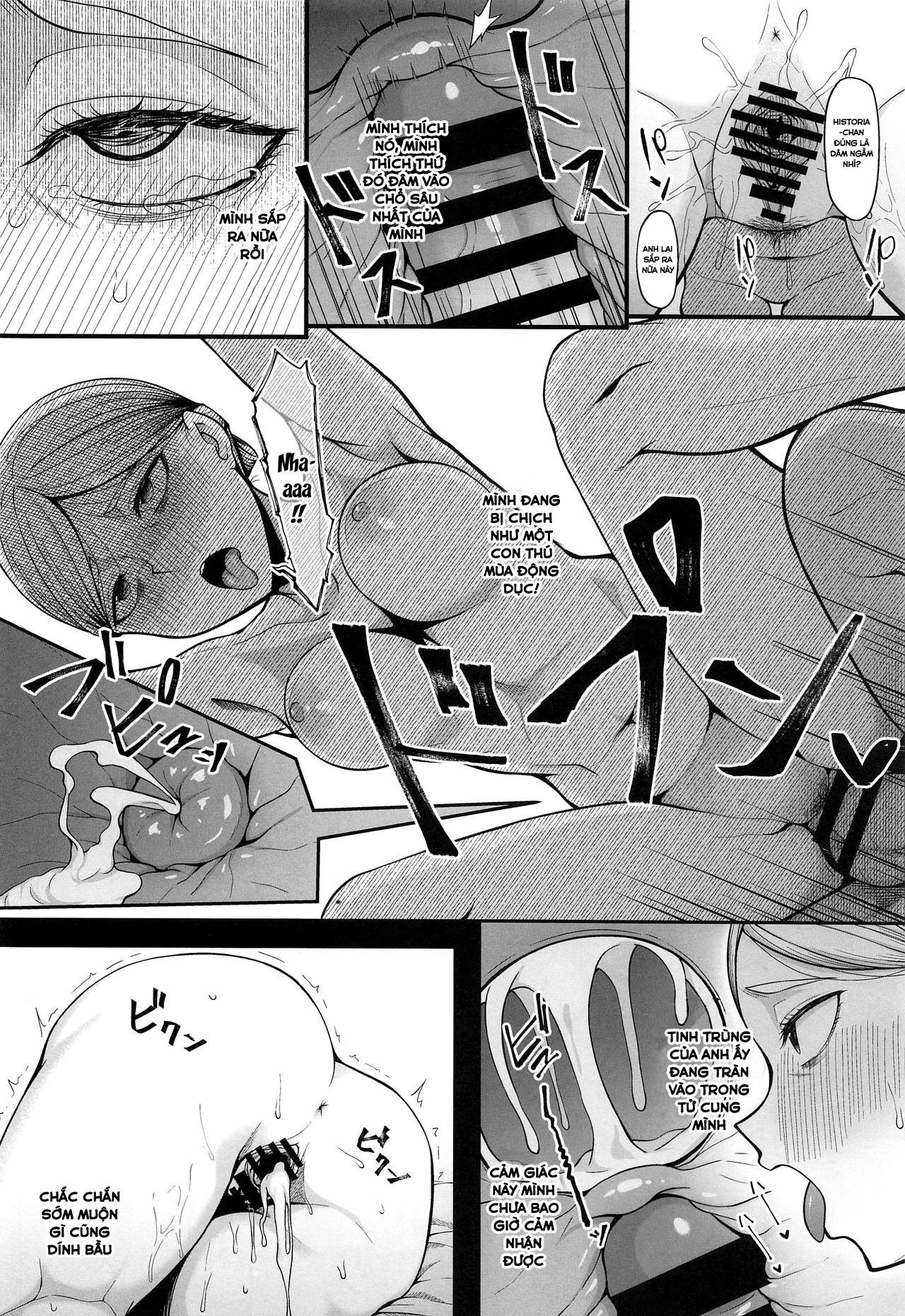 Đọc truyện hentai Kairaku Ochi shita Botebara Joou Historia (Shingeki no Kyojin) - Oneshot