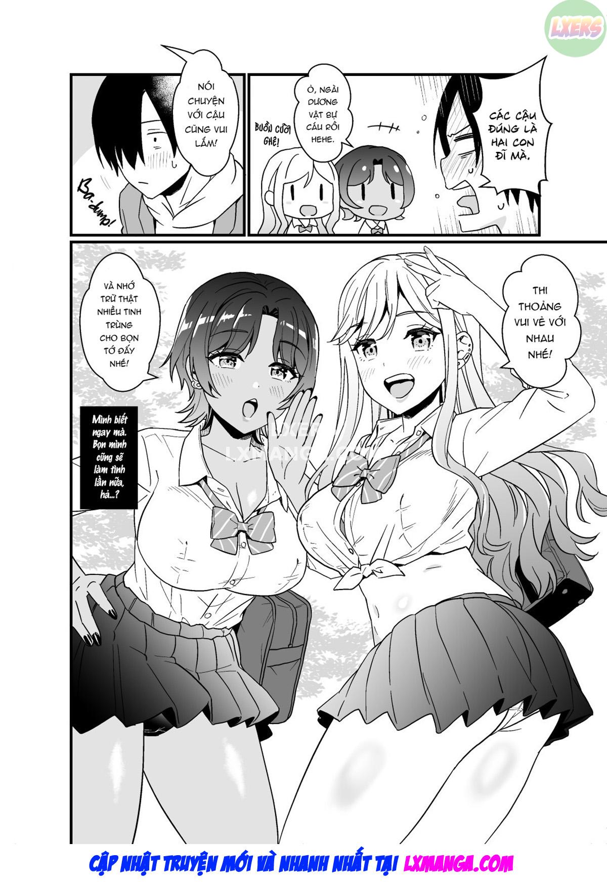Đọc truyện hentai That Time Gyarus Asked Me To Grope Their Tits After Class - Oneshot