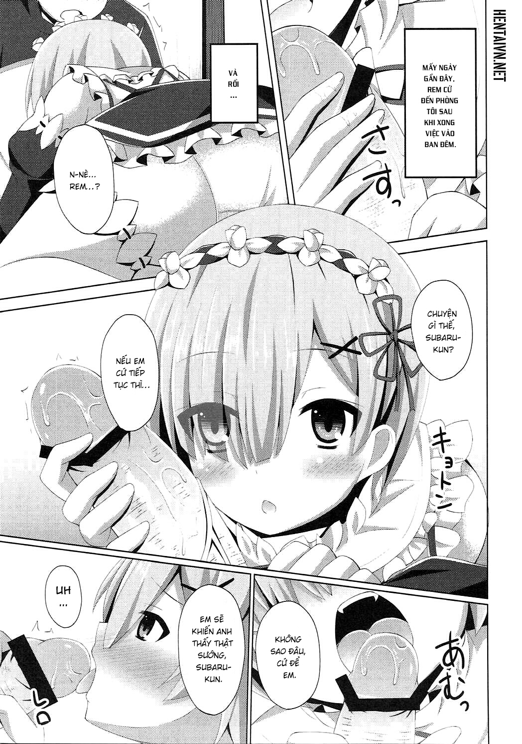 Đọc truyện hentai A Subaru-kun Ecchi Shimasu? Chotto Barusu Nani Jiro Jiro Miten no yo (Re:Zero Kara Hajimeru Isekai Seikatsu) - Oneshot