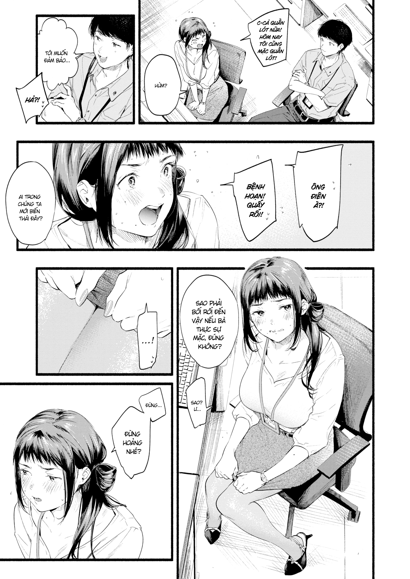 Đọc truyện hentai Thả Rông Đi Làm - Oneshot siêuuuu ngọt