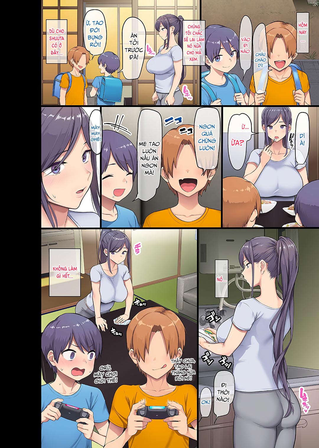 Đọc truyện hentai Kyonyuu Miboujin to Musuko no Waruui Otomodachi Honpen Rensai - Chap 3 - [END]