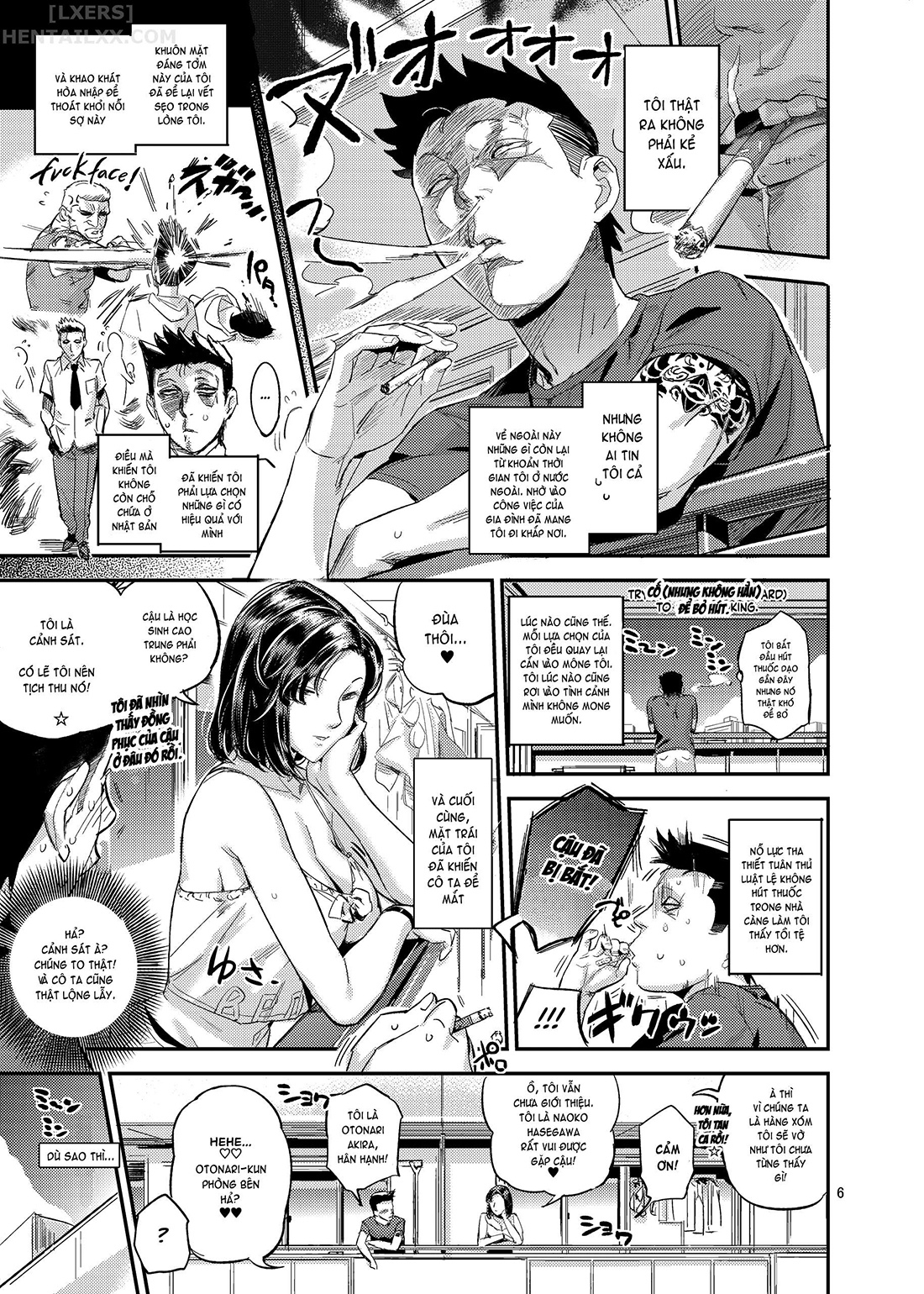 Đọc truyện hentai Otonari-san no Otoshikata - Chap 1 - Có che