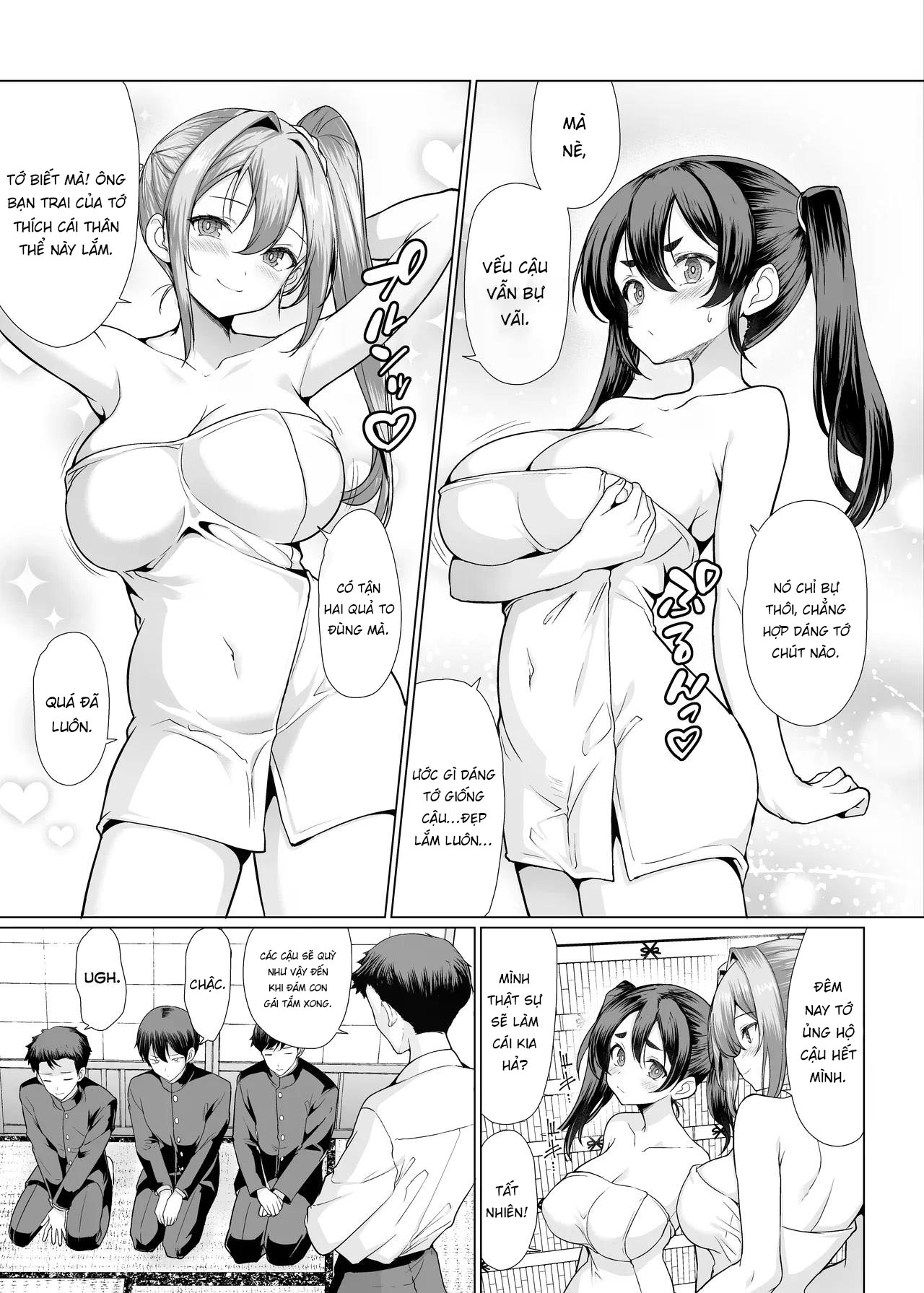 Đọc truyện hentai Onsen Haitte tara Joseito-tachi ga Osotte Kita - Oneshot