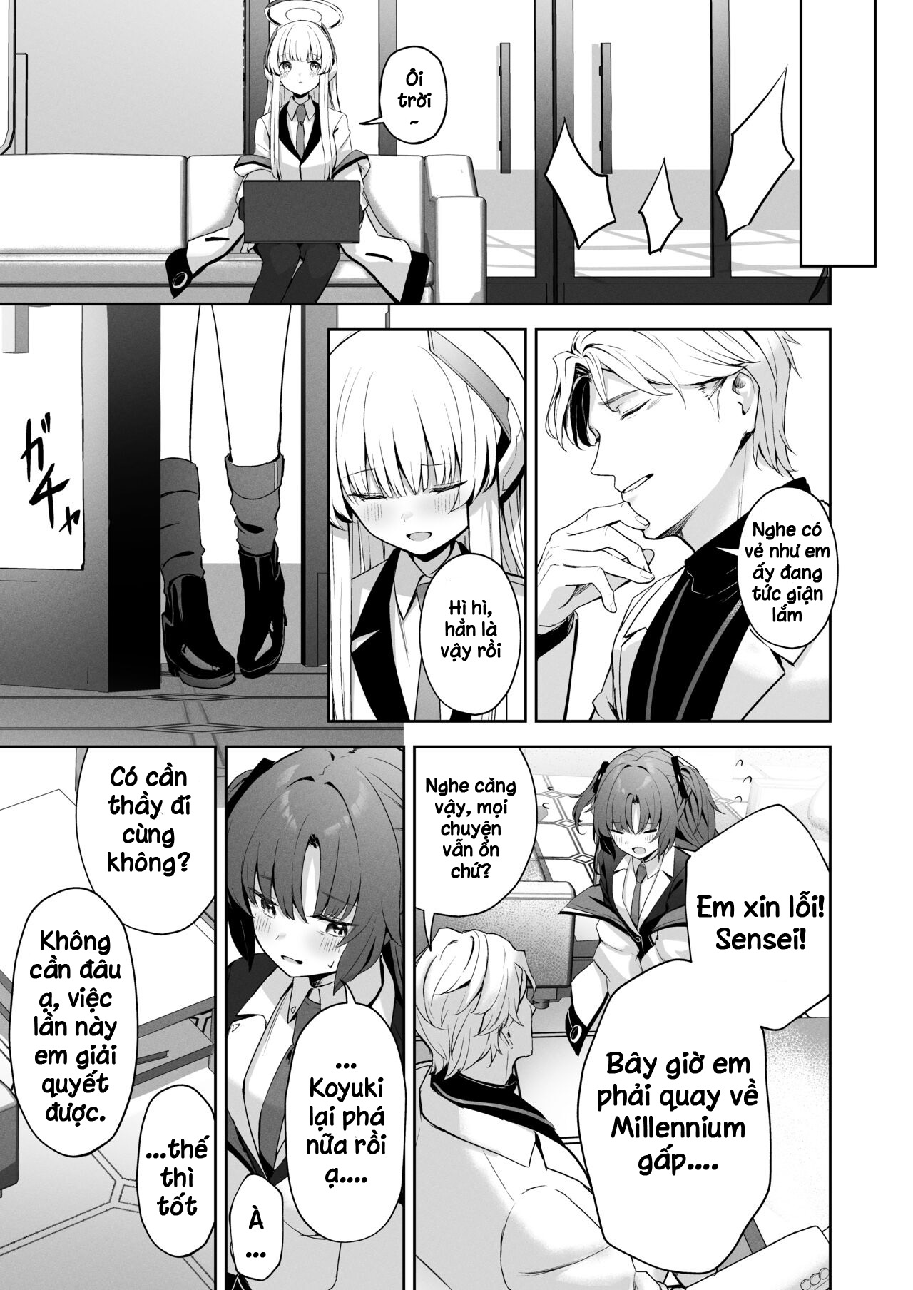 Đọc truyện hentai Noa nhận thấy Yuuka và Sensei ngày càng thân thiết - Oneshot