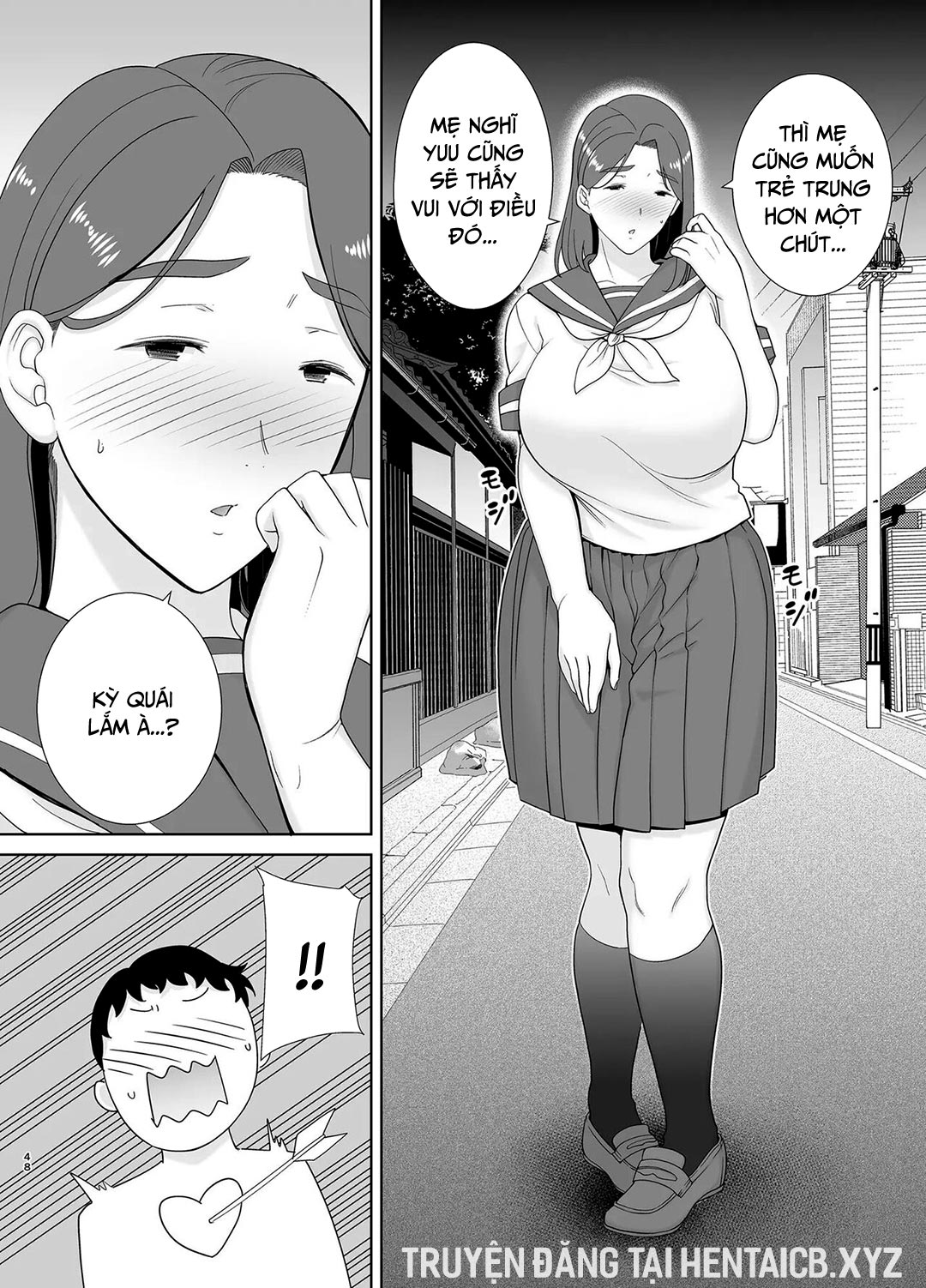 Đọc truyện hentai Mẹ là người phụ nữ mà tôi yêu - Chap 6B - Đồng phục nữ sinh của mẹ