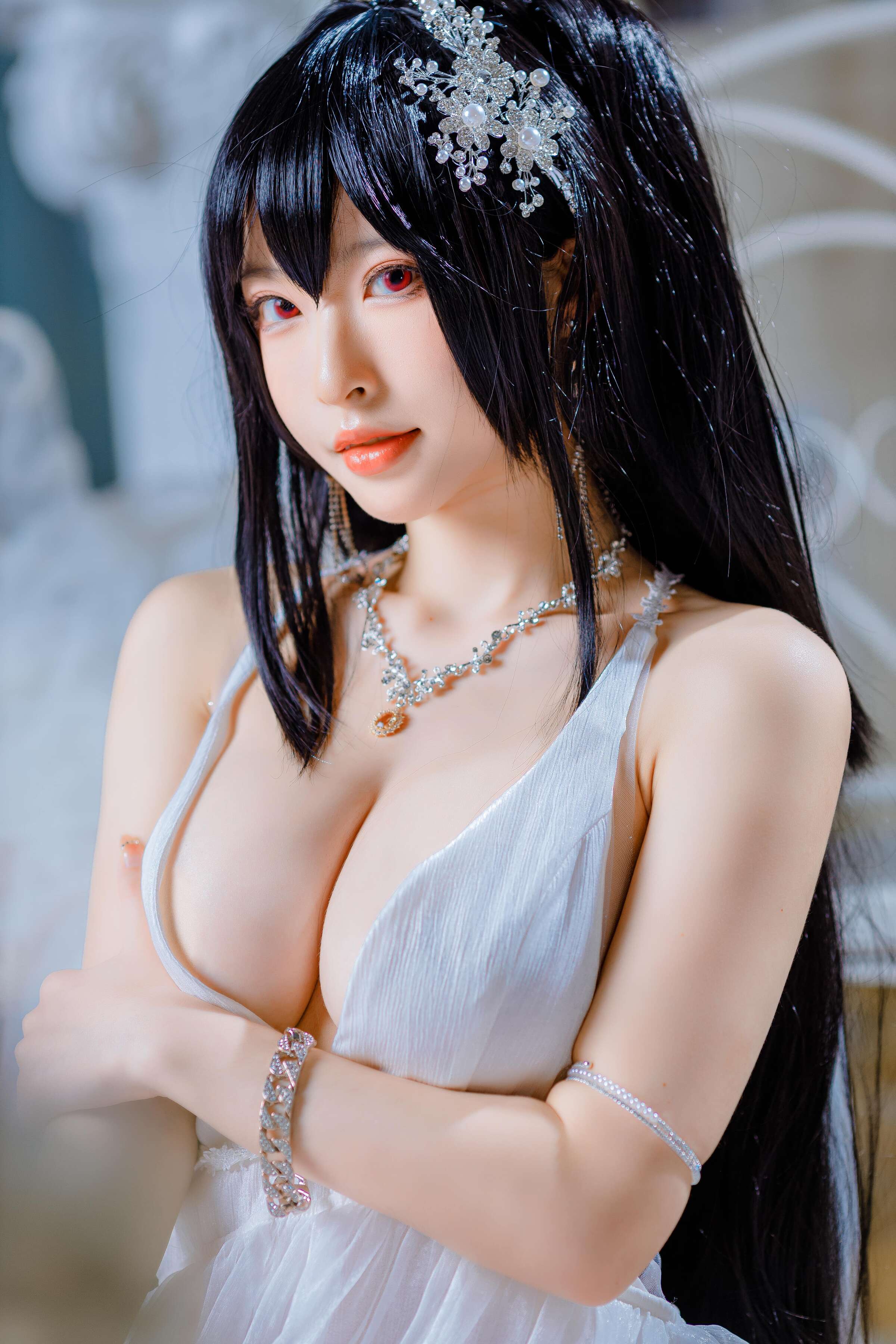Đọc truyện hentai Tuyển tập Albums siêu phẩm Cosplay - Chap 525 - Shimizu Yuno - Taihou wedding dress
