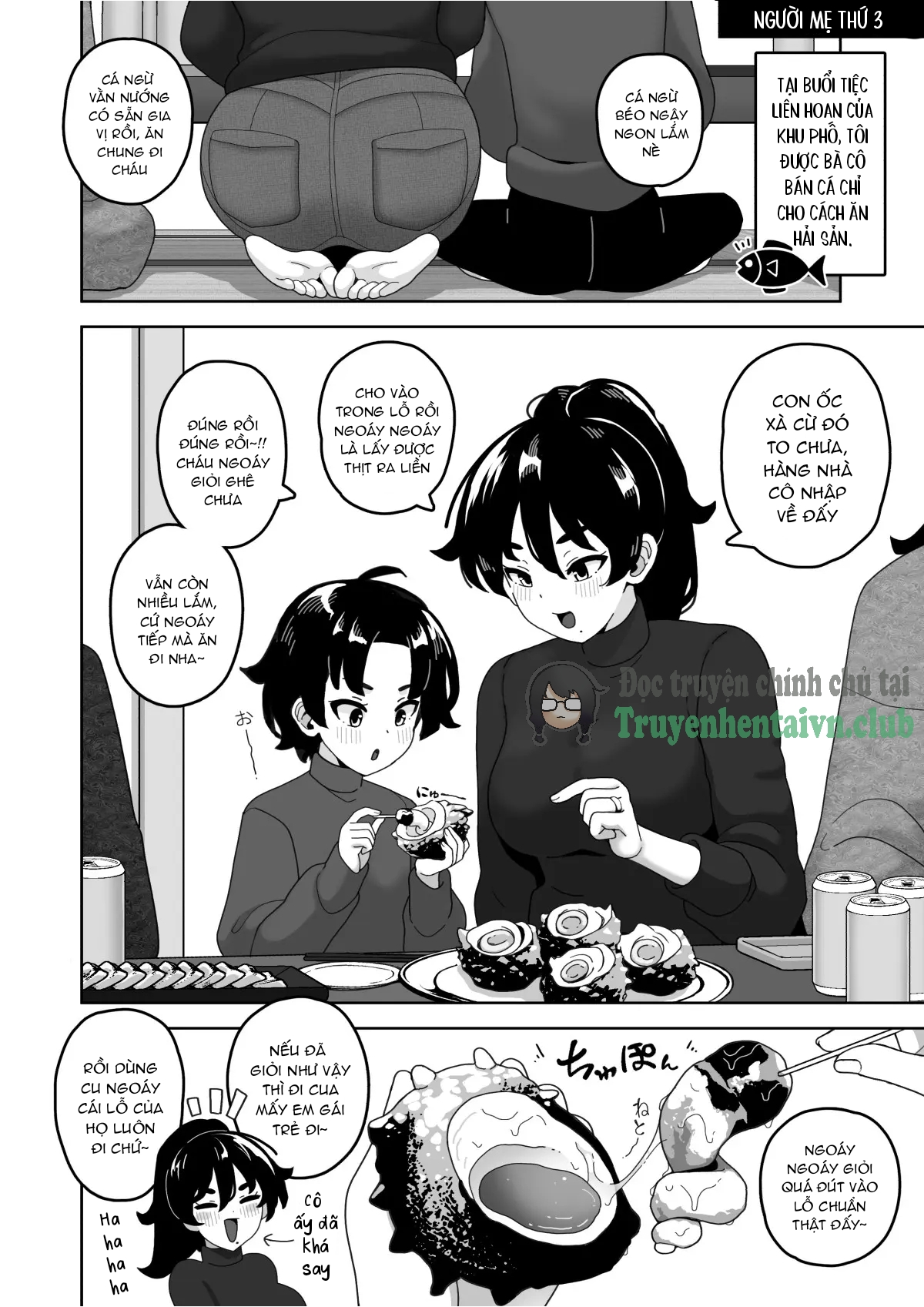 Đọc truyện hentai Okaa-san Sedai no Toshiue Mama-san to Nama H Shite Haramasechau Hon 3 - Oneshot