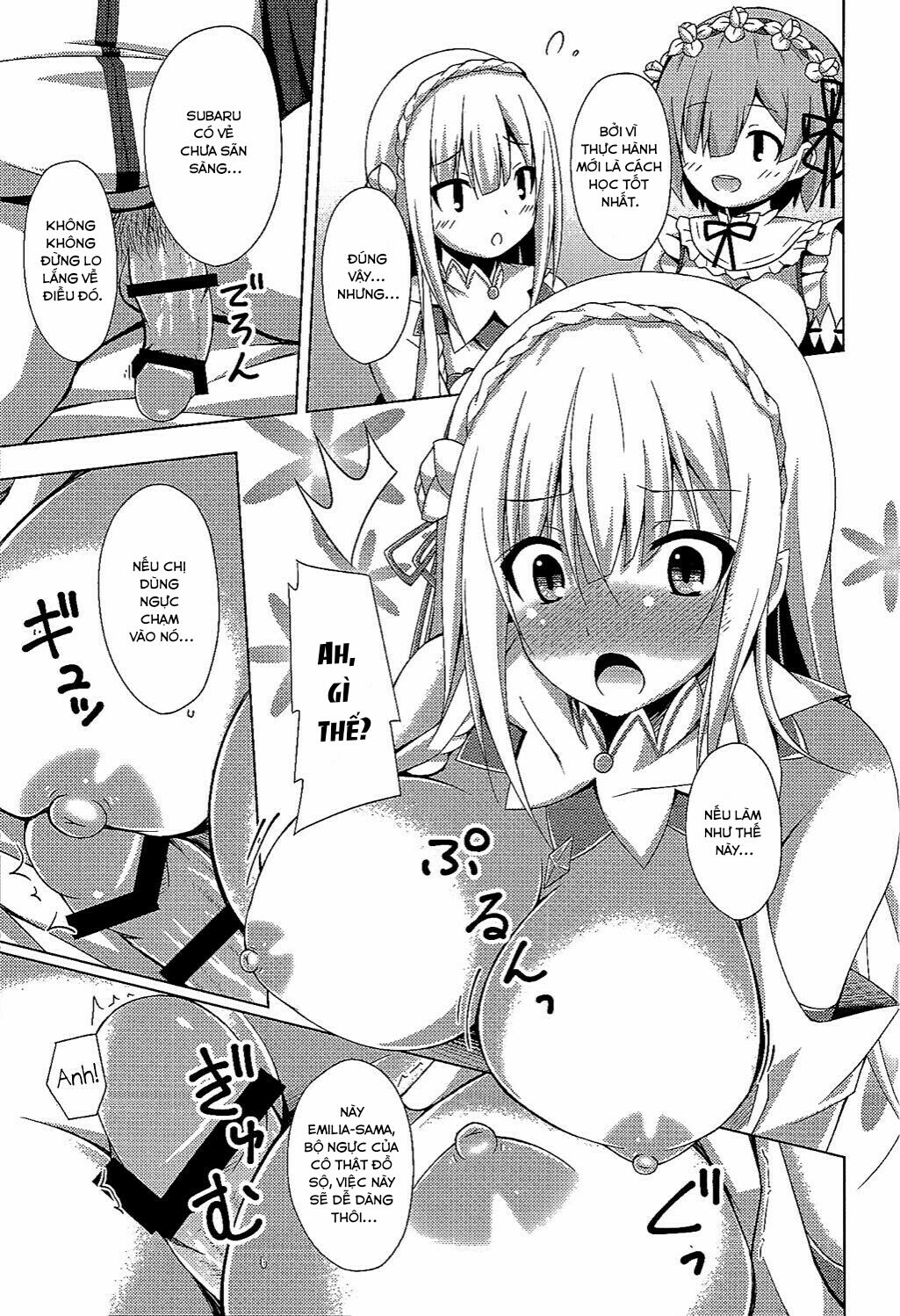 Đọc truyện hentai Teach me, Rem-sensei! An introduction to sex with Emilia-tan (Re:Zero kara Hajimeru Isekai Seikatsu) - Oneshot