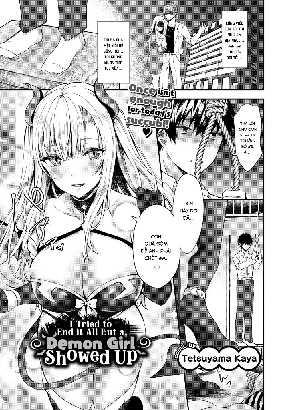 Đọc truyện hentai I Tried to End it All But a Demon Girl Show Up - Oneshot [Không Che]