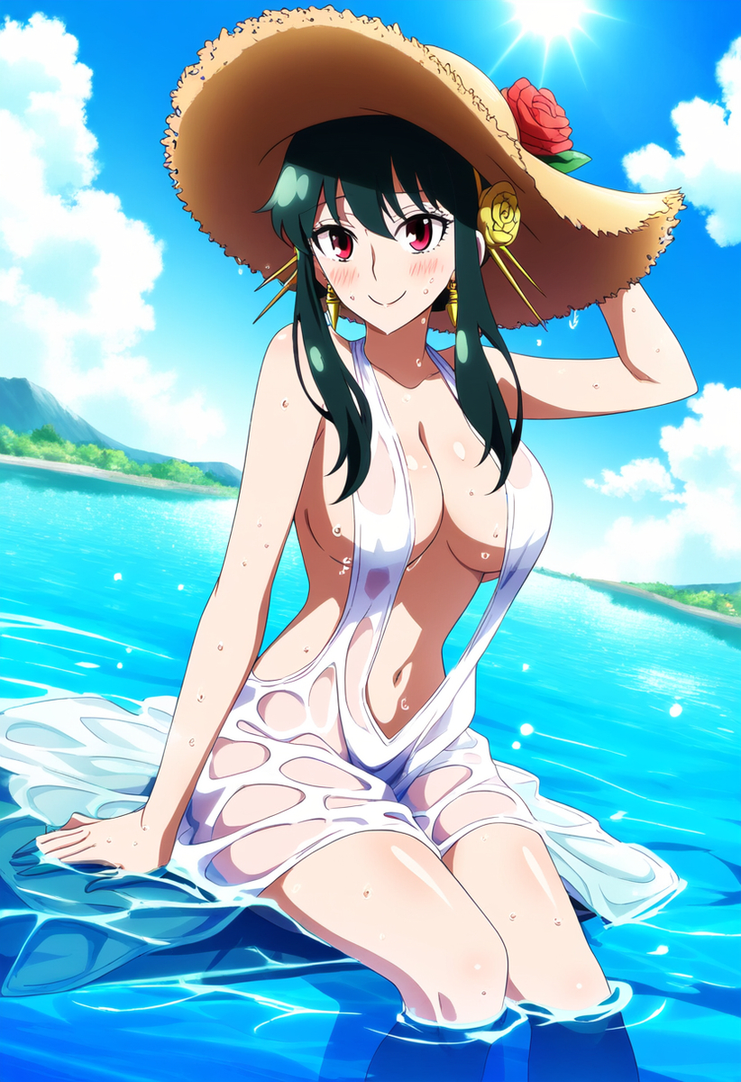 Đọc truyện hentai Tuyển tập Albums Art hentai - Chap 322 - Yor Forger AI illustration straw hat