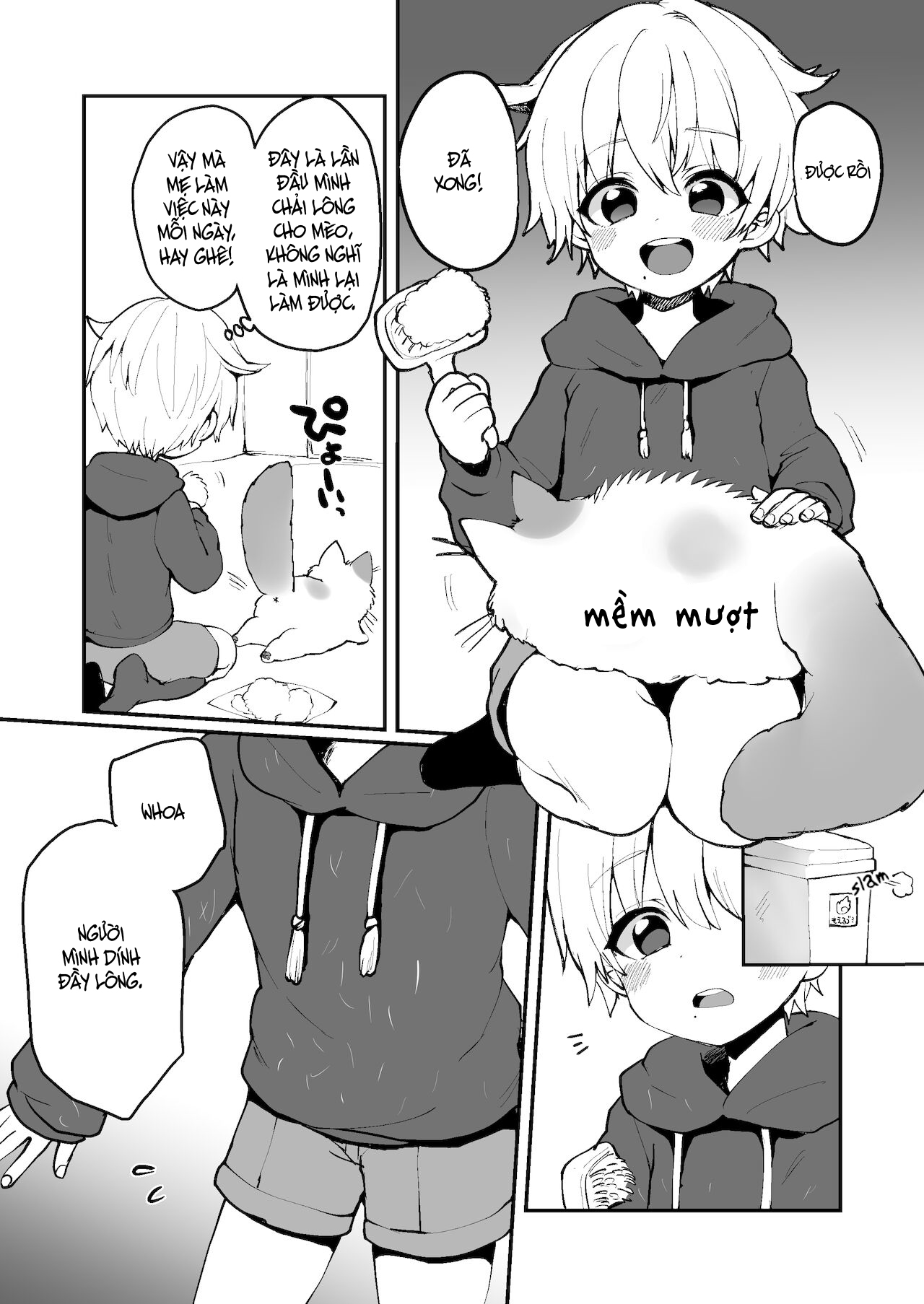 Đọc truyện hentai Neko-chan Manma - Chap 1: Tai nạn với máy hút bụi