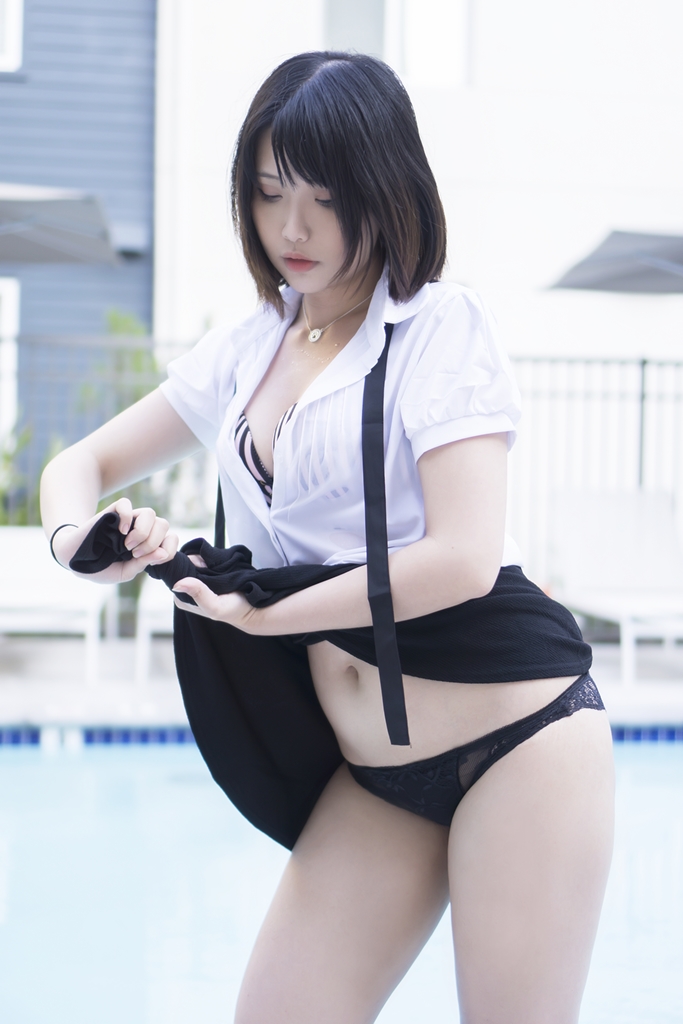 Đọc truyện hentai Tuyển tập Albums siêu phẩm Cosplay - Chap 291 - Hana Bunny – Wet Shirt Casual