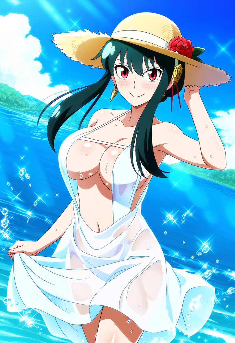 Đọc truyện hentai Tuyển tập Albums Art hentai - Chap 322 - Yor Forger AI illustration straw hat