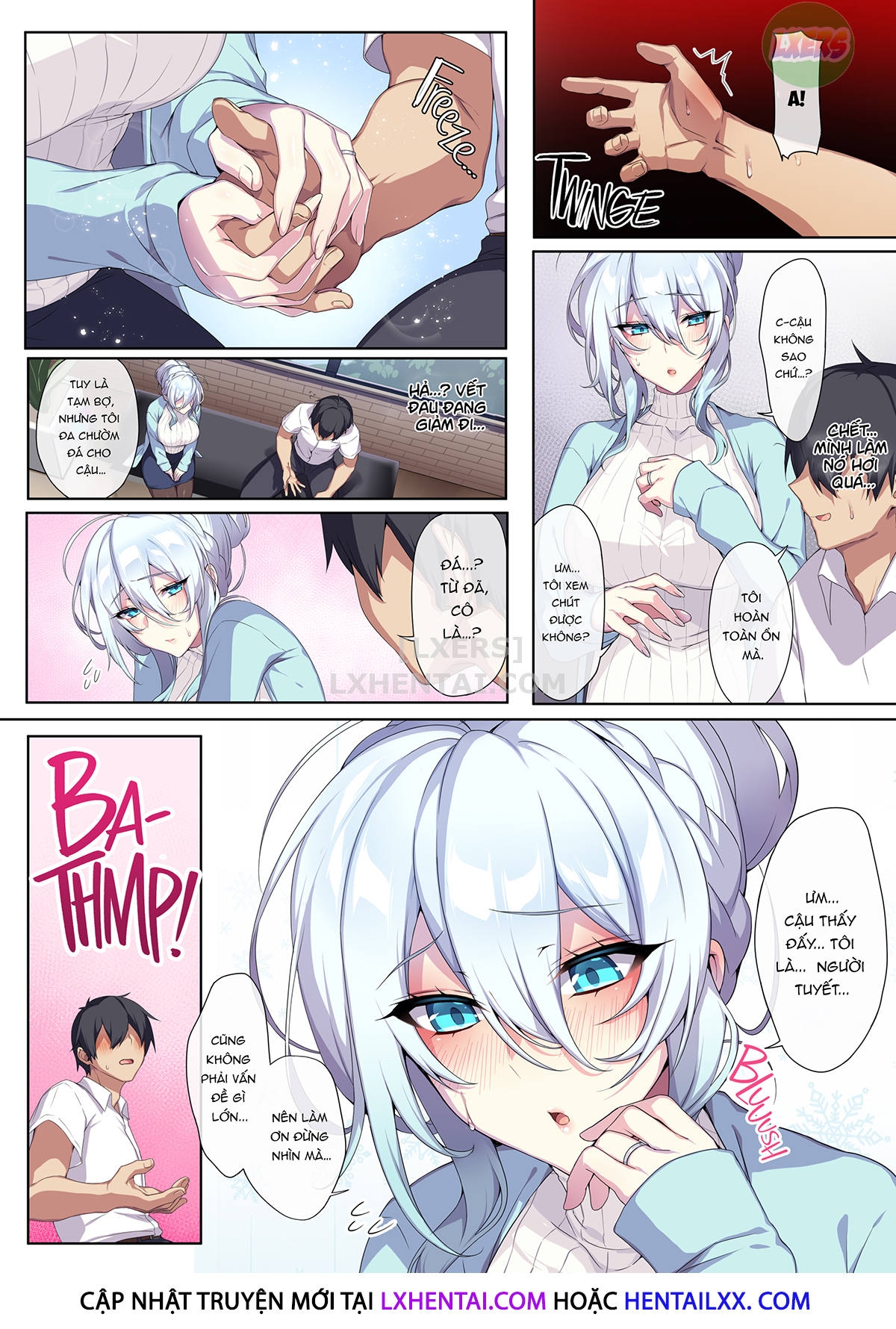 Đọc truyện hentai Hitozukiai Ga Nigate Na Miboujin No Yukionna-San To Noroi No Yubiwa - Oneshot - Không che