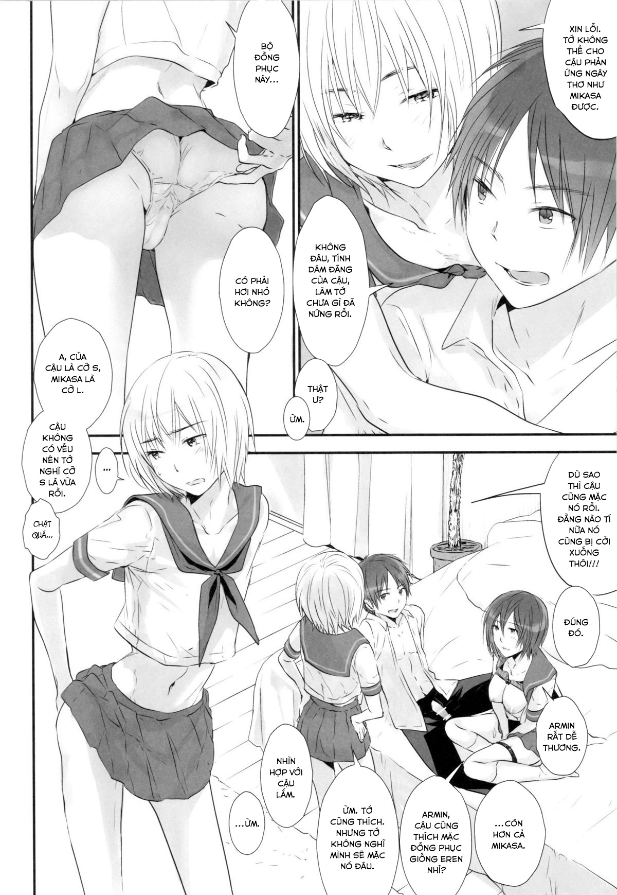 Đọc truyện hentai 3P (Attack on Titan doujinshi) - Oneshot