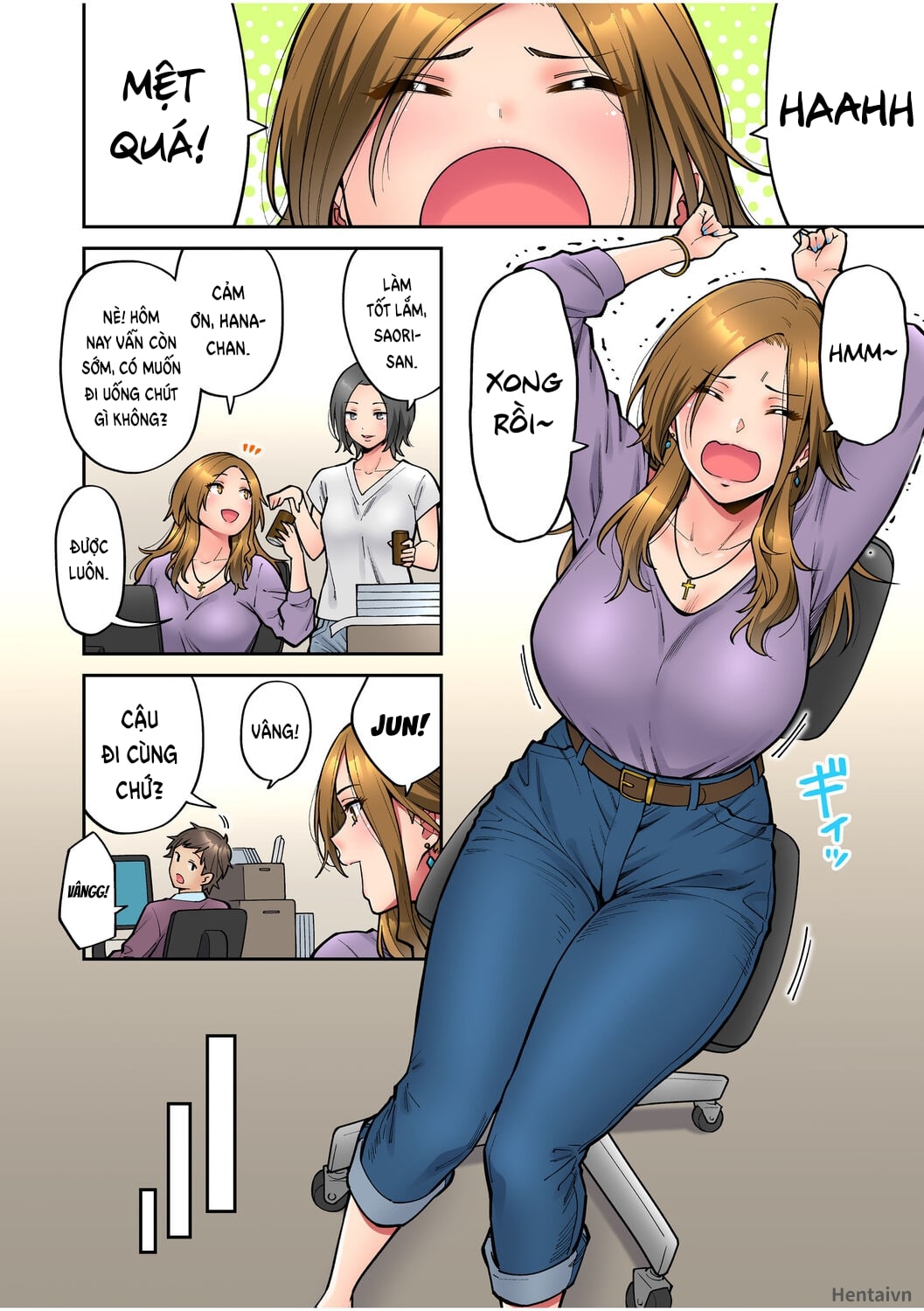 Đọc truyện hentai Làm tình với vị sếp say xỉn mà tôi ngưỡng mộ! - Chap 2: Làm tình ngoài ban công