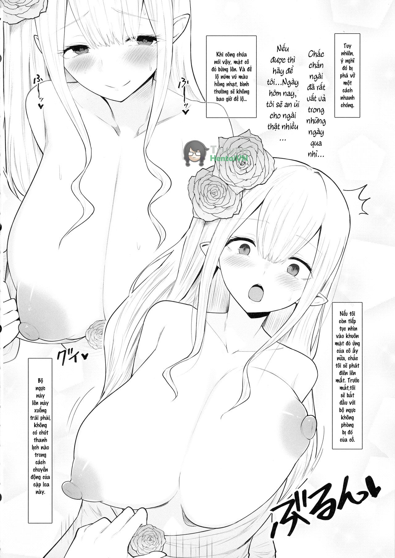 Đọc truyện hentai Deka Nyuu darake no Fantasy -Milk o Sui Makuru Yuusha no Hanashi - Oneshot