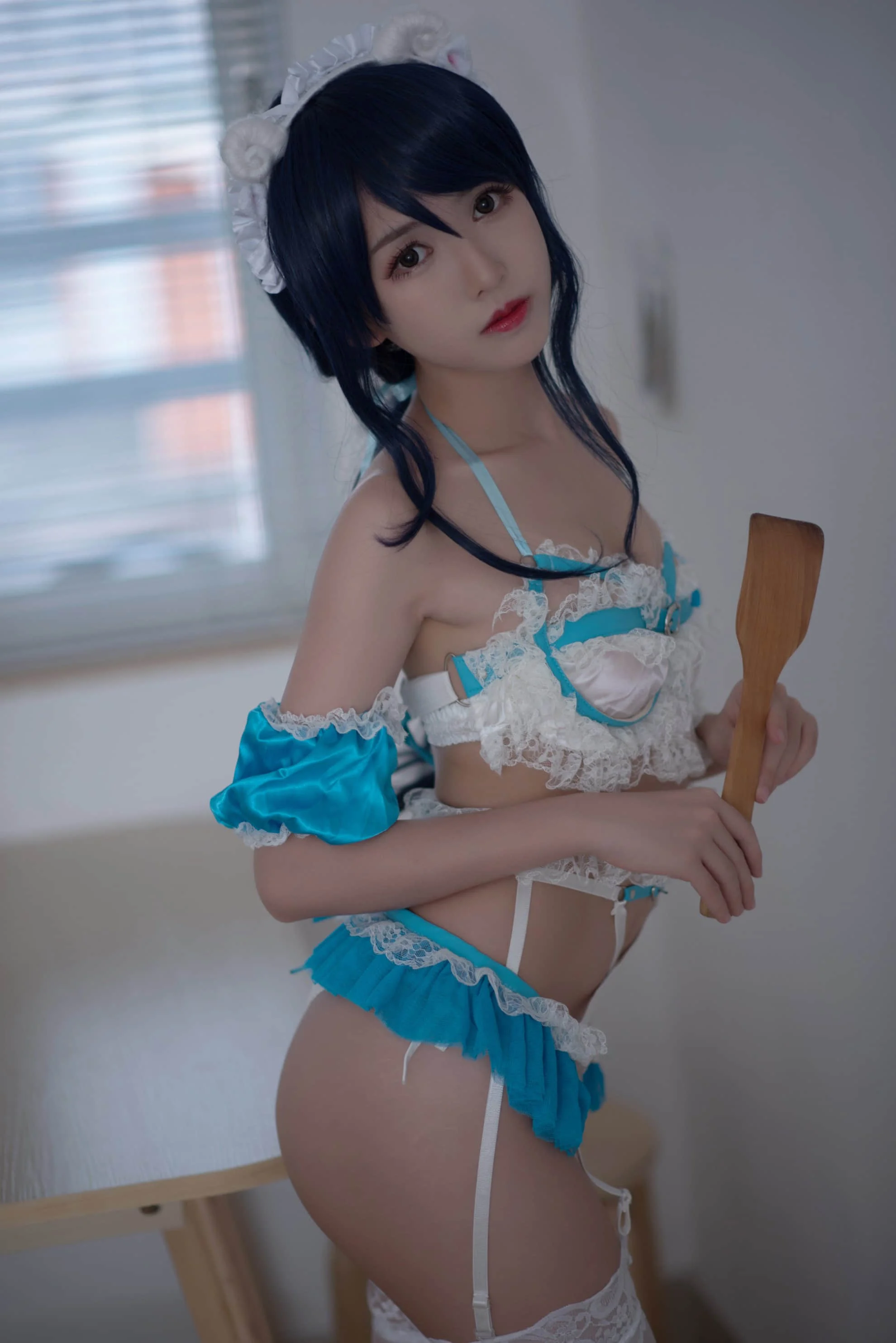 Đọc truyện hentai Tuyển tập Albums siêu phẩm Cosplay - Chap 873 - Eel Fei Blue and White Maid