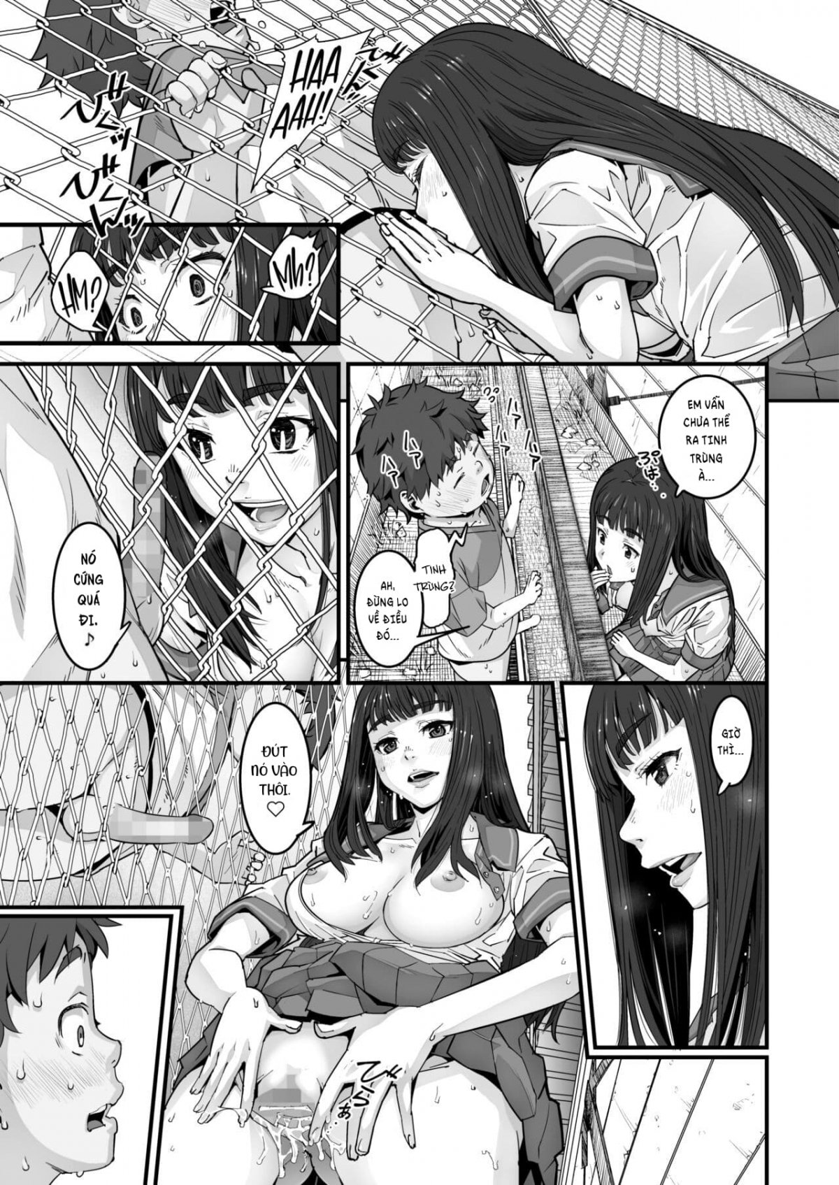 Đọc truyện hentai Ký ức ngày hè qua hàng rào lưới thép - 1 Bắn
