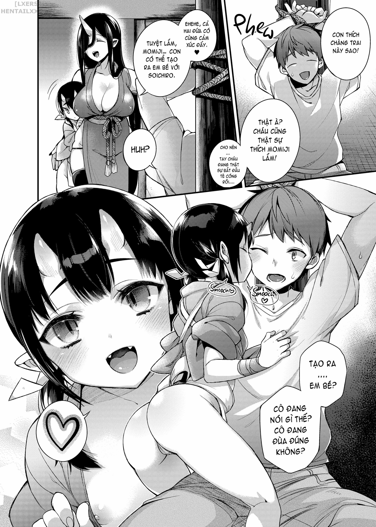 Đọc truyện hentai Hitonarazaru Oyomesama (Trọn bộ) - Chap 2: Mating with Oni - Daughter