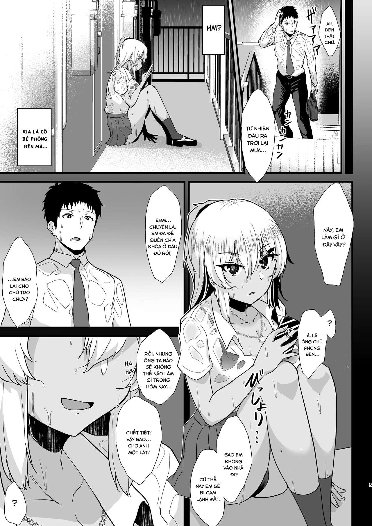 Đọc truyện hentai Kuro Gal JK o Tasuketara Doutei o Ubawarete Kayoizuma ni Natta Hanashi - Oneshot