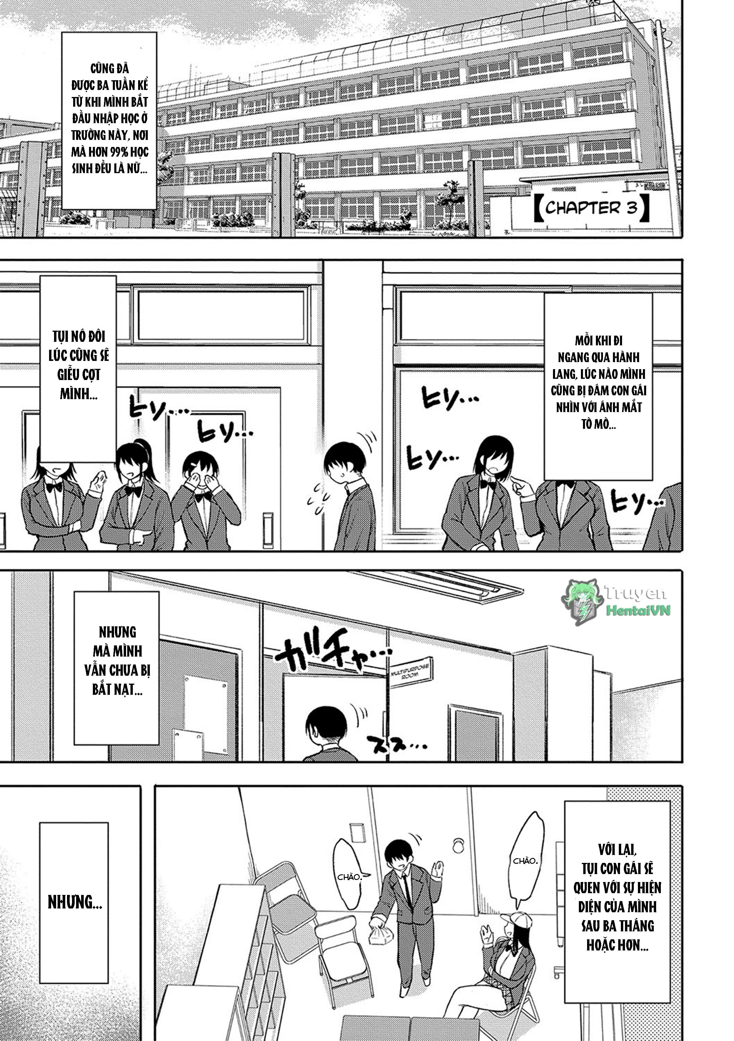Đọc truyện hentai Kotoshi kara Kyougaku no Gakkou ni Nyuugaku shitara Otoko ga Boku dake datta - Chap 3